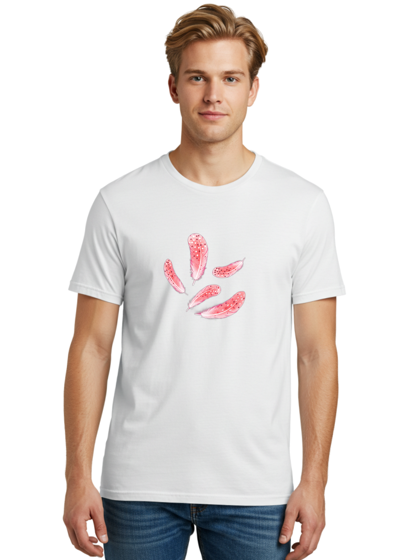 Pink-Spotted-Feathers Men'S Graphic Tee, 100% Cotton, Comfortable Casual Summer Wear, Machine Washable, Vintage Camera, Old Camera, Antique Camera, Black Camera, Classic Photography, Photography Equipment, Nostalgic Device, Film Camera, Baj196