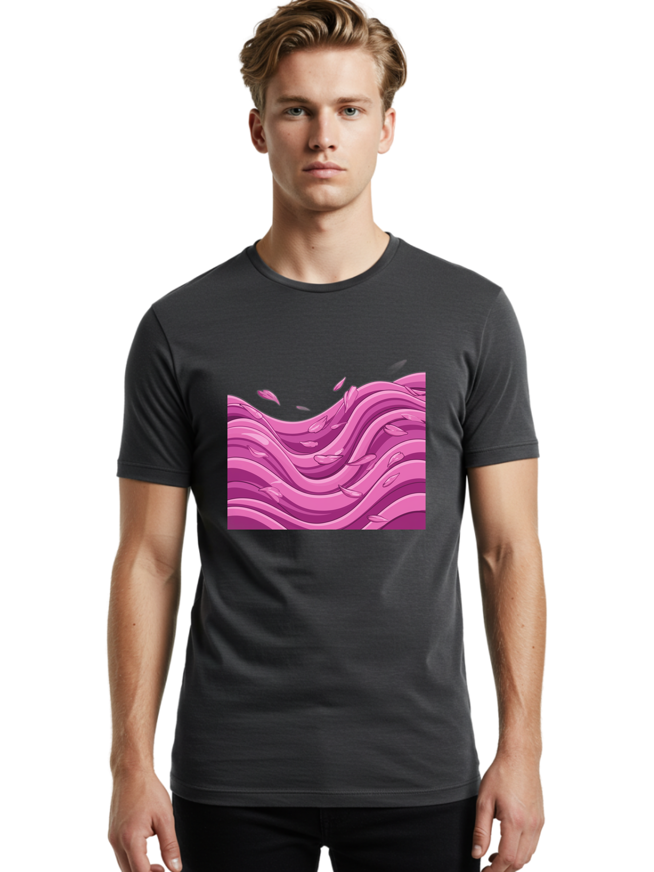 Pink-Waves Men'S Graphic Tee, 100% Cotton, Comfortable Casual Summer Wear, Machine Washable, Vintage Camera, Old Camera, Antique Camera, Black Camera, Classic Photography, Photography Equipment, Nostalgic Device, Film Camera, Camera Art Baj197
