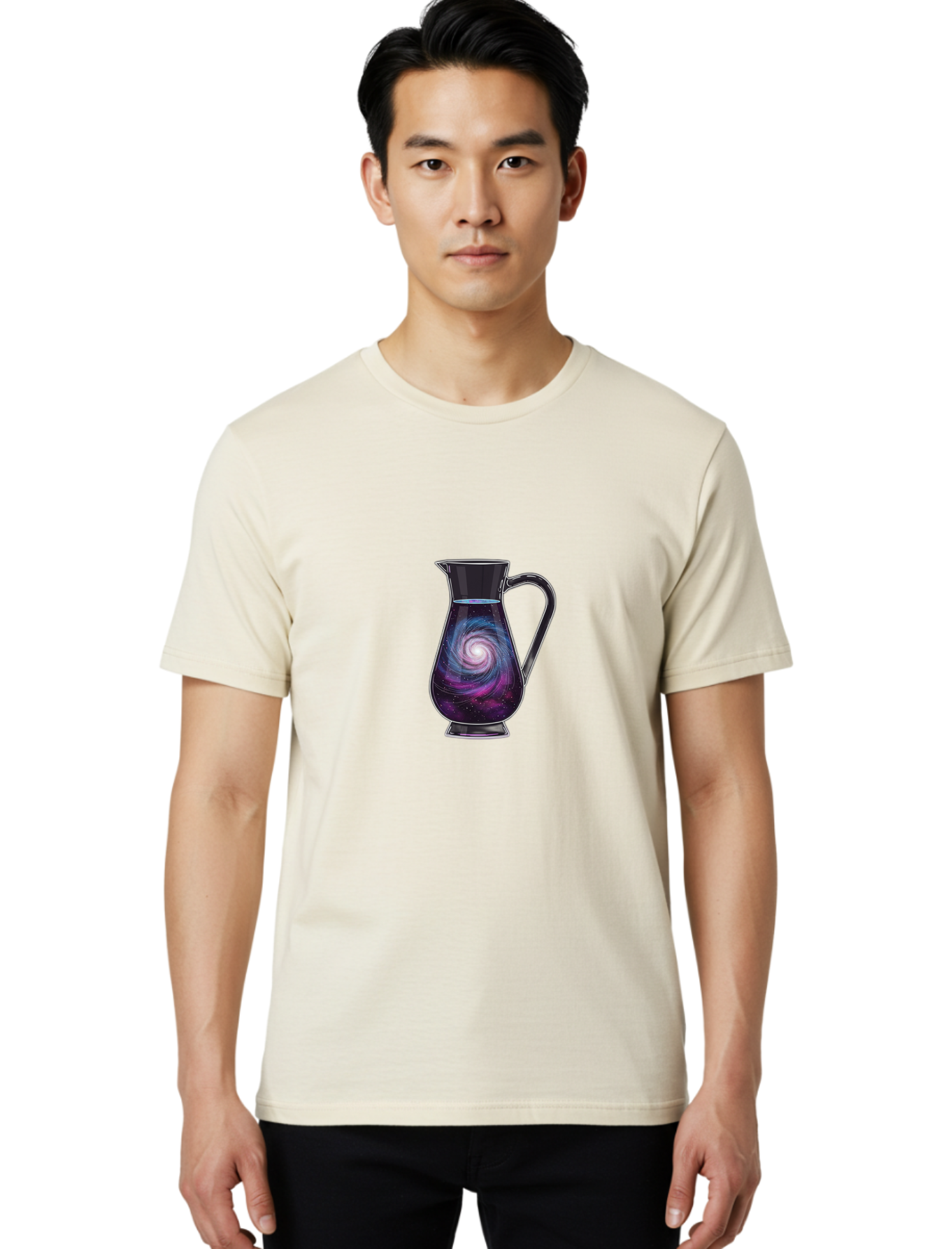 Pitcher-With-Galaxy Men'S Graphic Tee, 100% Cotton, Comfortable Casual Summer Wear, Machine Washable, Vintage Camera, Old Camera, Antique Camera, Black Camera, Classic Photography, Photography Equipment, Nostalgic Device, Film Camera, Baj198