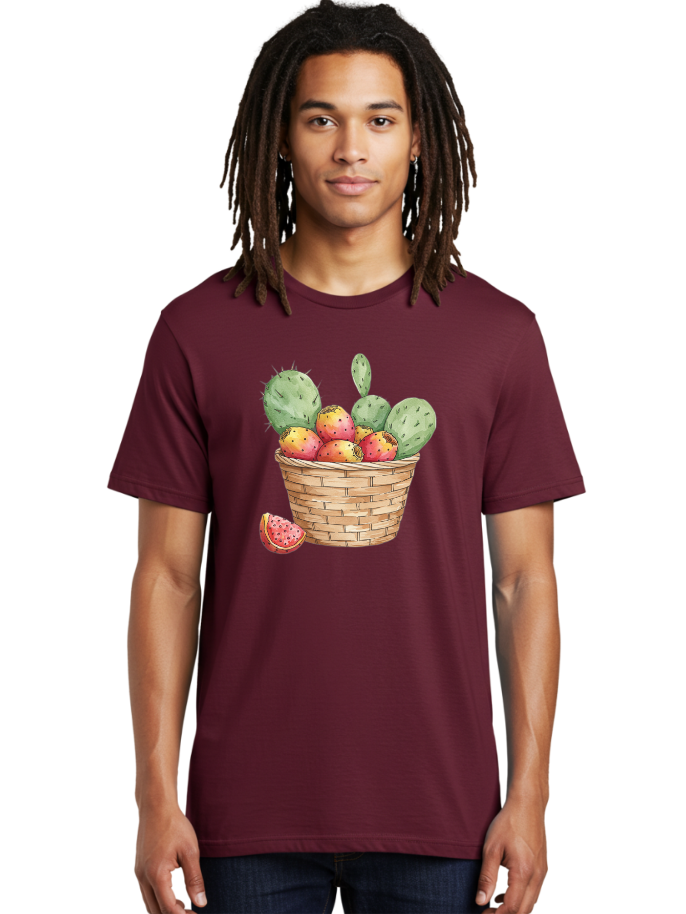 Prickly-Pears-Basket Men'S Graphic Tee, 100% Cotton, Comfortable Casual Summer Wear, Machine Washable, Vintage Camera, Old Camera, Antique Camera, Black Camera, Classic Photography, Photography Equipment, Nostalgic Device, Film Camera, Baj200