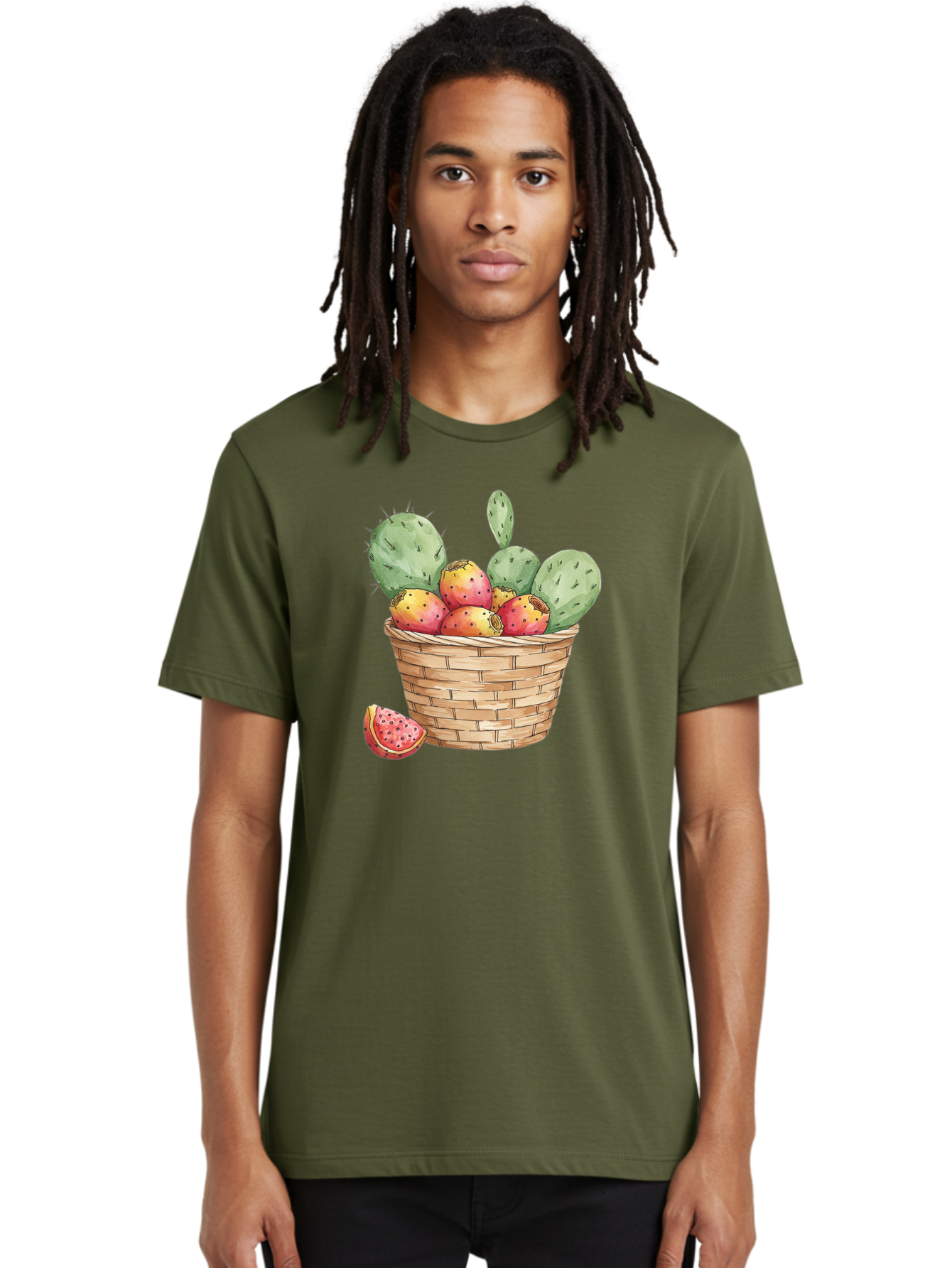 Prickly-Pears-Basket Men'S Graphic Tee, 100% Cotton, Comfortable Casual Summer Wear, Machine Washable, Vintage Camera, Old Camera, Antique Camera, Black Camera, Classic Photography, Photography Equipment, Nostalgic Device, Film Camera, Baj200