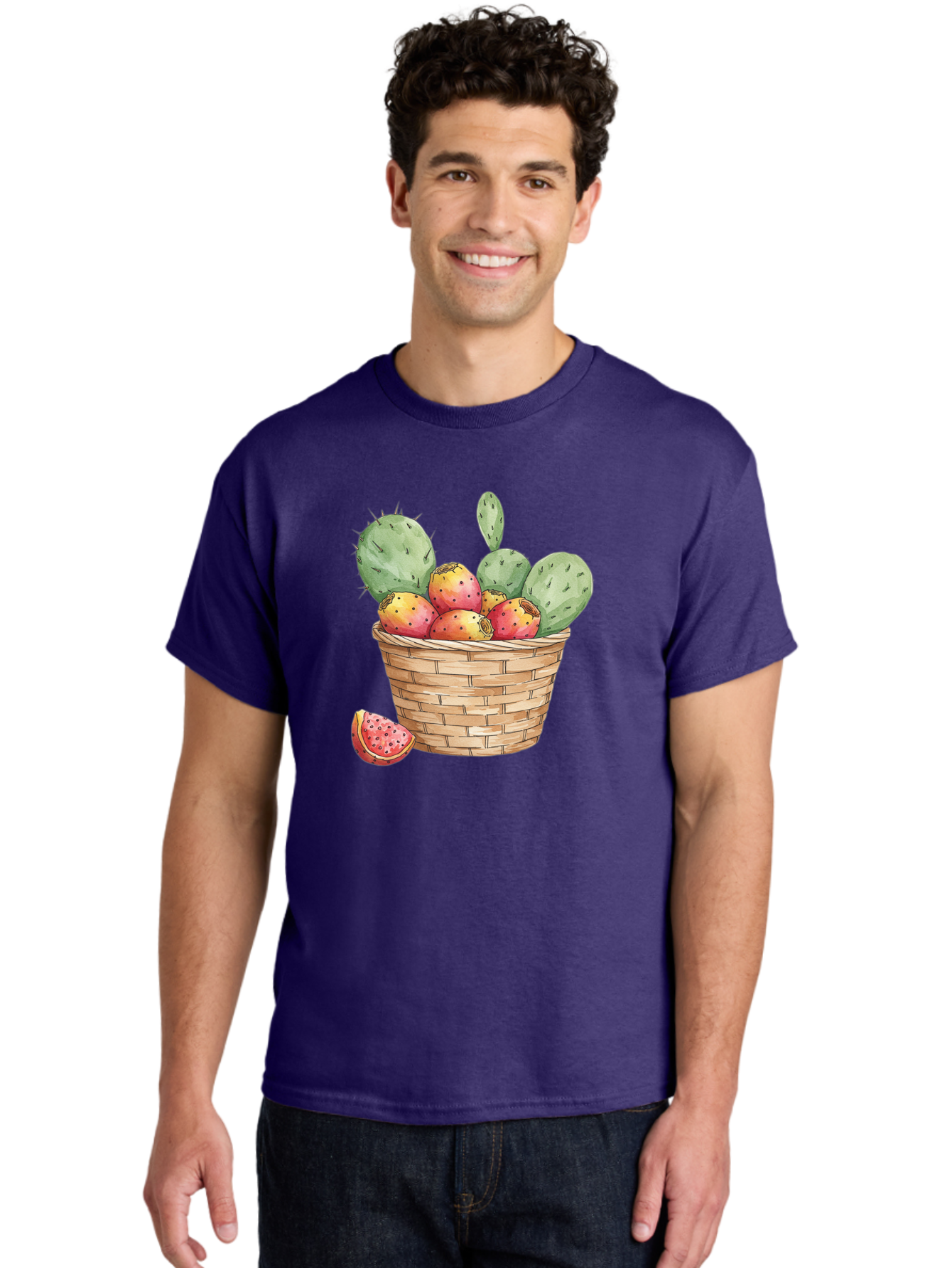 Prickly-Pears-Basket Men'S Graphic Tee, 100% Cotton, Comfortable Casual Summer Wear, Machine Washable, Vintage Camera, Old Camera, Antique Camera, Black Camera, Classic Photography, Photography Equipment, Nostalgic Device, Film Camera, Baj200