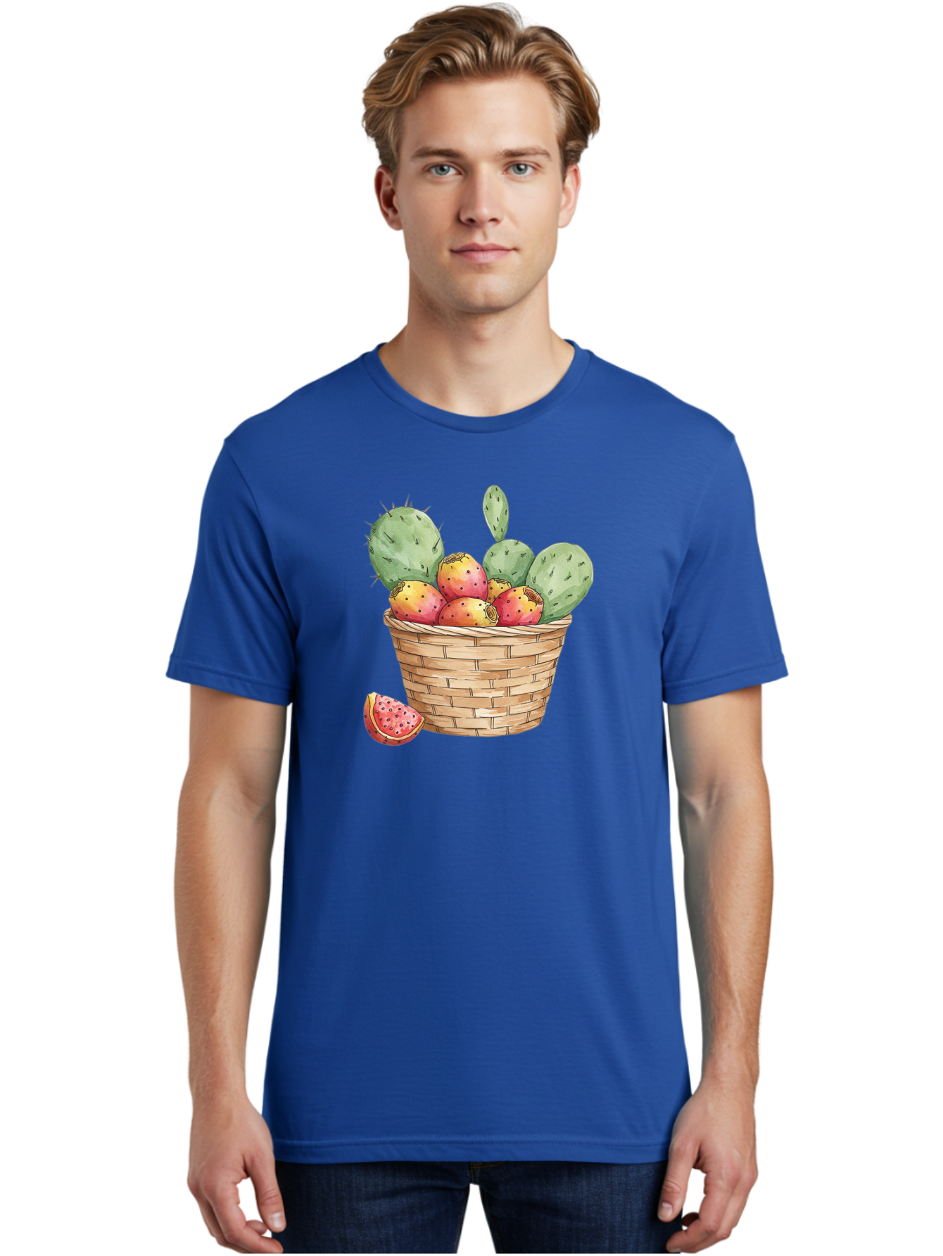 Prickly-Pears-Basket Men'S Graphic Tee, 100% Cotton, Comfortable Casual Summer Wear, Machine Washable, Vintage Camera, Old Camera, Antique Camera, Black Camera, Classic Photography, Photography Equipment, Nostalgic Device, Film Camera, Baj200