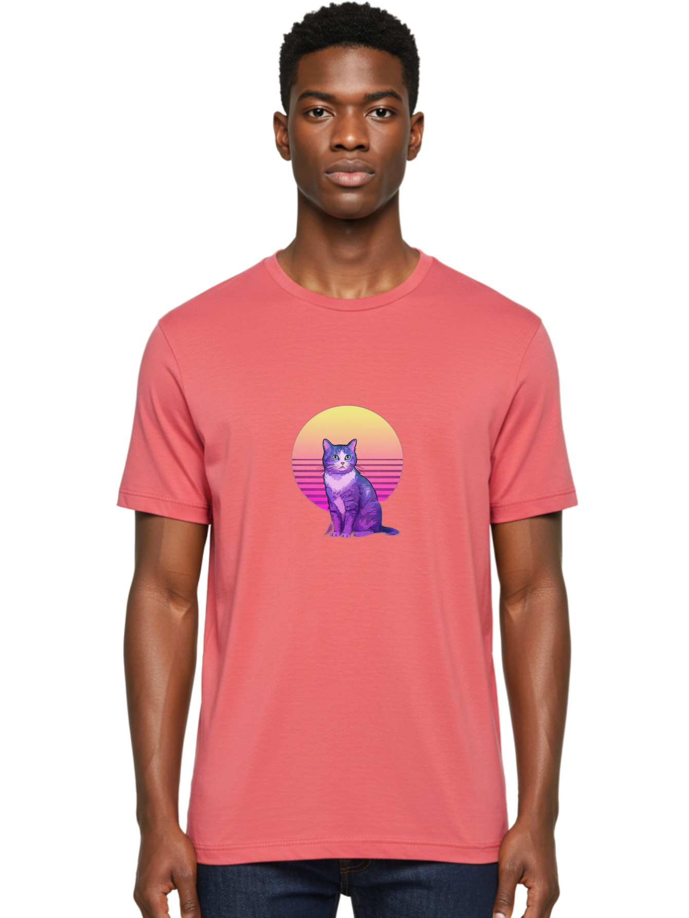 Purple-Cat Men'S Graphic Tee, 100% Cotton, Comfortable Casual Summer Wear, Machine Washable, Vintage Camera, Old Camera, Antique Camera, Black Camera, Classic Photography, Photography Equipment, Nostalgic Device, Film Camera, Camera Art Baj201
