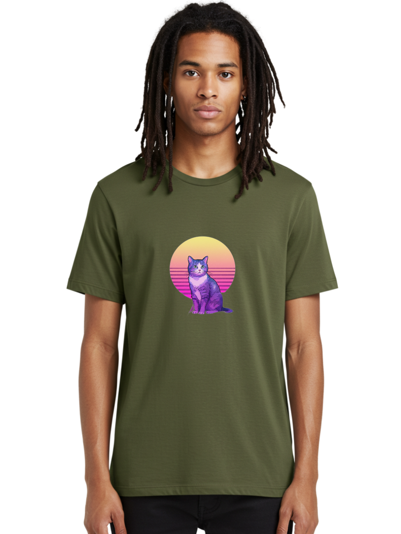 Purple-Cat Men'S Graphic Tee, 100% Cotton, Comfortable Casual Summer Wear, Machine Washable, Vintage Camera, Old Camera, Antique Camera, Black Camera, Classic Photography, Photography Equipment, Nostalgic Device, Film Camera, Camera Art Baj201