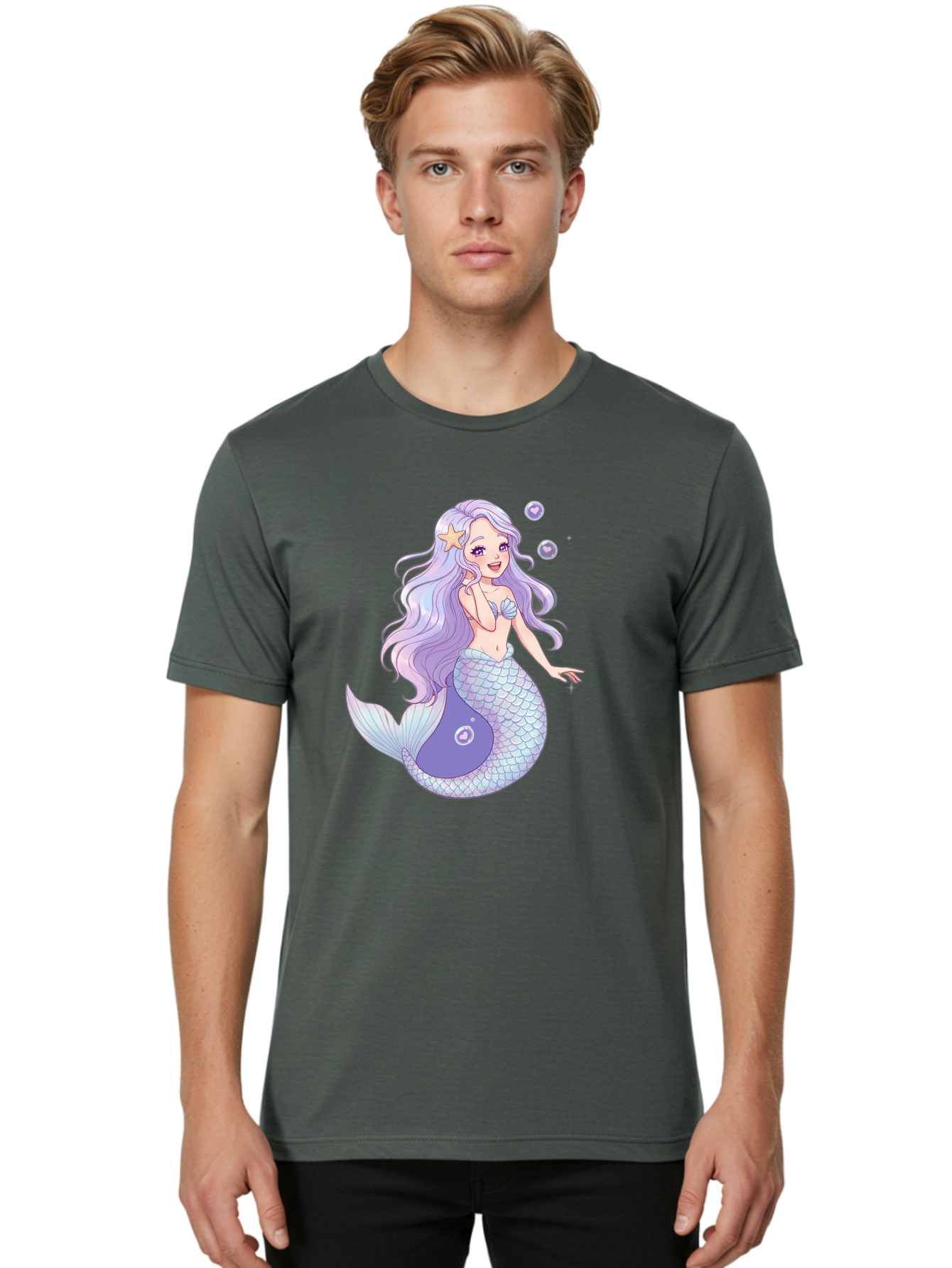Purple-Mermaid-1 Men'S Graphic Tee, 100% Cotton, Comfortable Casual Summer Wear, Machine Washable, Vintage Camera, Old Camera, Antique Camera, Black Camera, Classic Photography, Photography Equipment, Nostalgic Device, Film Camera, Camera Art Baj203
