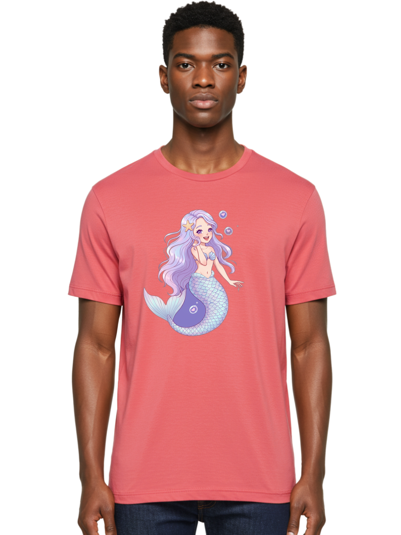 Purple-Mermaid-1 Men'S Graphic Tee, 100% Cotton, Comfortable Casual Summer Wear, Machine Washable, Vintage Camera, Old Camera, Antique Camera, Black Camera, Classic Photography, Photography Equipment, Nostalgic Device, Film Camera, Camera Art Baj203