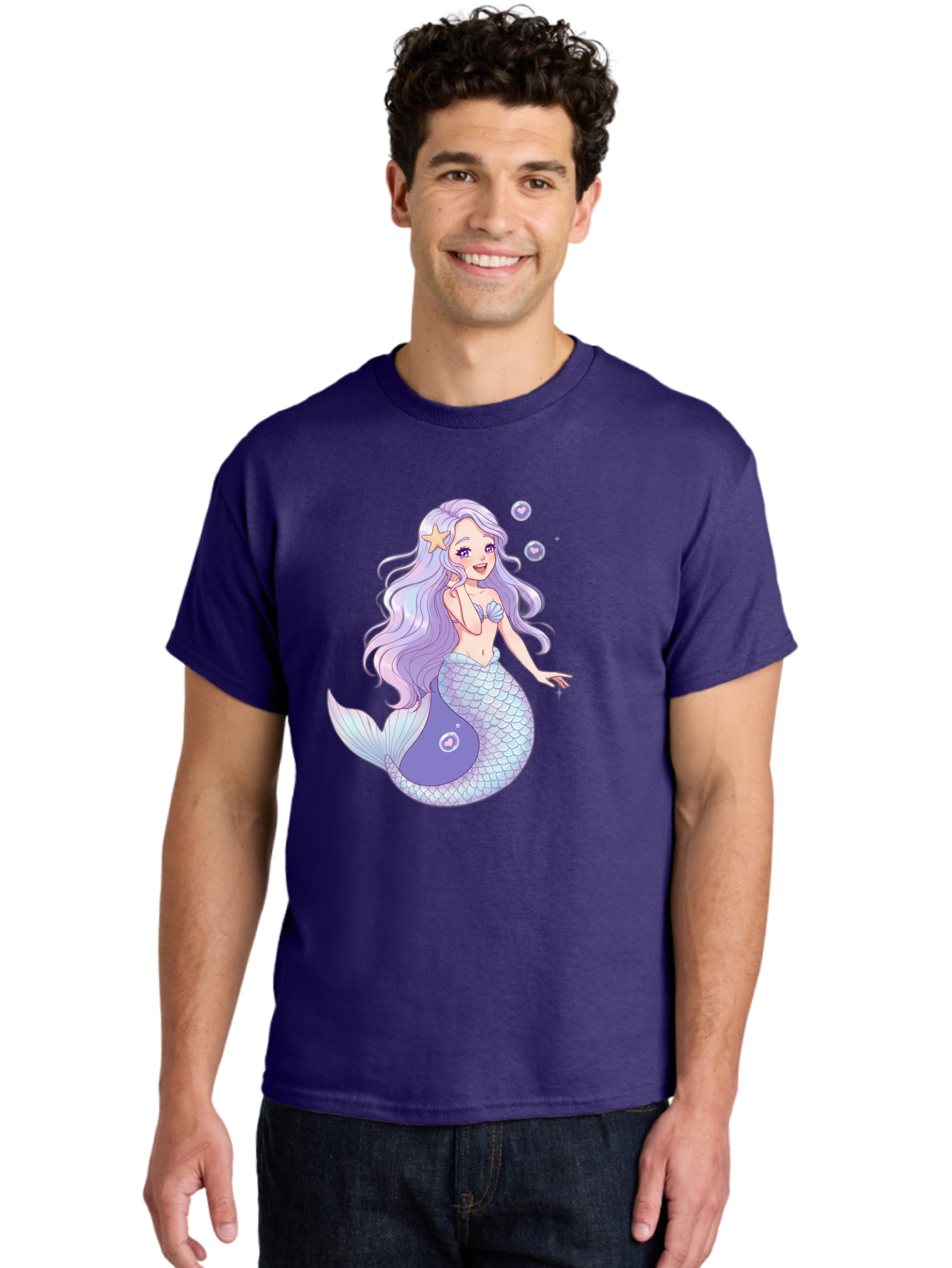 Purple-Mermaid-1 Men'S Graphic Tee, 100% Cotton, Comfortable Casual Summer Wear, Machine Washable, Vintage Camera, Old Camera, Antique Camera, Black Camera, Classic Photography, Photography Equipment, Nostalgic Device, Film Camera, Camera Art Baj203