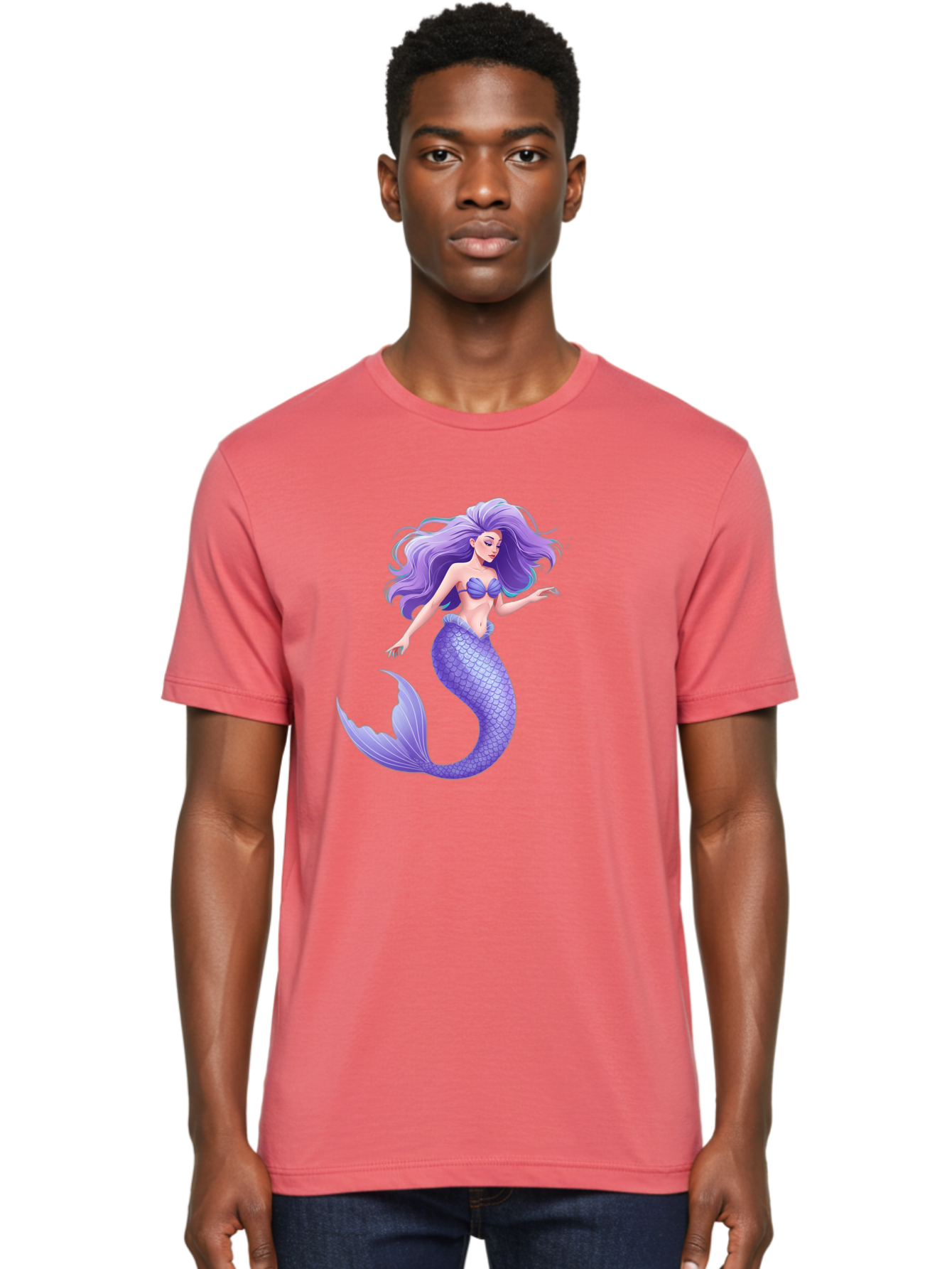 Purple-Mermaid-2 Men'S Graphic Tee, 100% Cotton, Comfortable Casual Summer Wear, Machine Washable, Vintage Camera, Old Camera, Antique Camera, Black Camera, Classic Photography, Photography Equipment, Nostalgic Device, Film Camera, Camera Art Baj204
