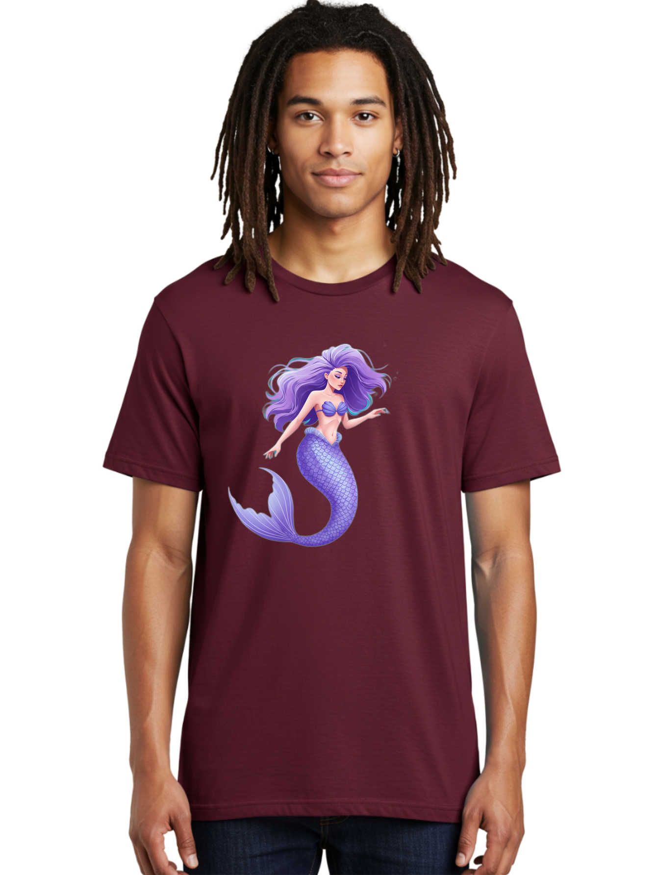 Purple-Mermaid-2 Men'S Graphic Tee, 100% Cotton, Comfortable Casual Summer Wear, Machine Washable, Vintage Camera, Old Camera, Antique Camera, Black Camera, Classic Photography, Photography Equipment, Nostalgic Device, Film Camera, Camera Art Baj204