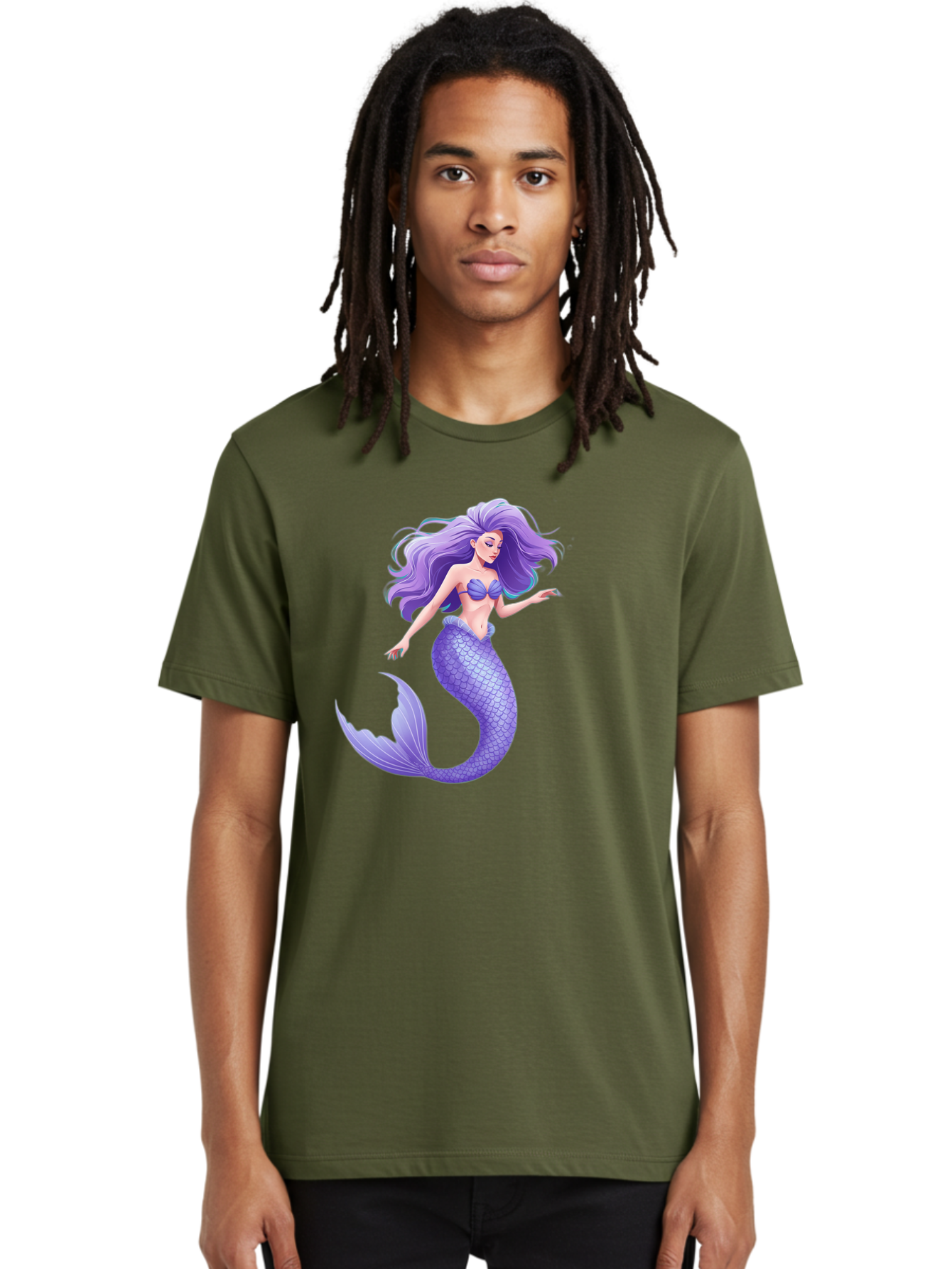Purple-Mermaid-2 Men'S Graphic Tee, 100% Cotton, Comfortable Casual Summer Wear, Machine Washable, Vintage Camera, Old Camera, Antique Camera, Black Camera, Classic Photography, Photography Equipment, Nostalgic Device, Film Camera, Camera Art Baj204