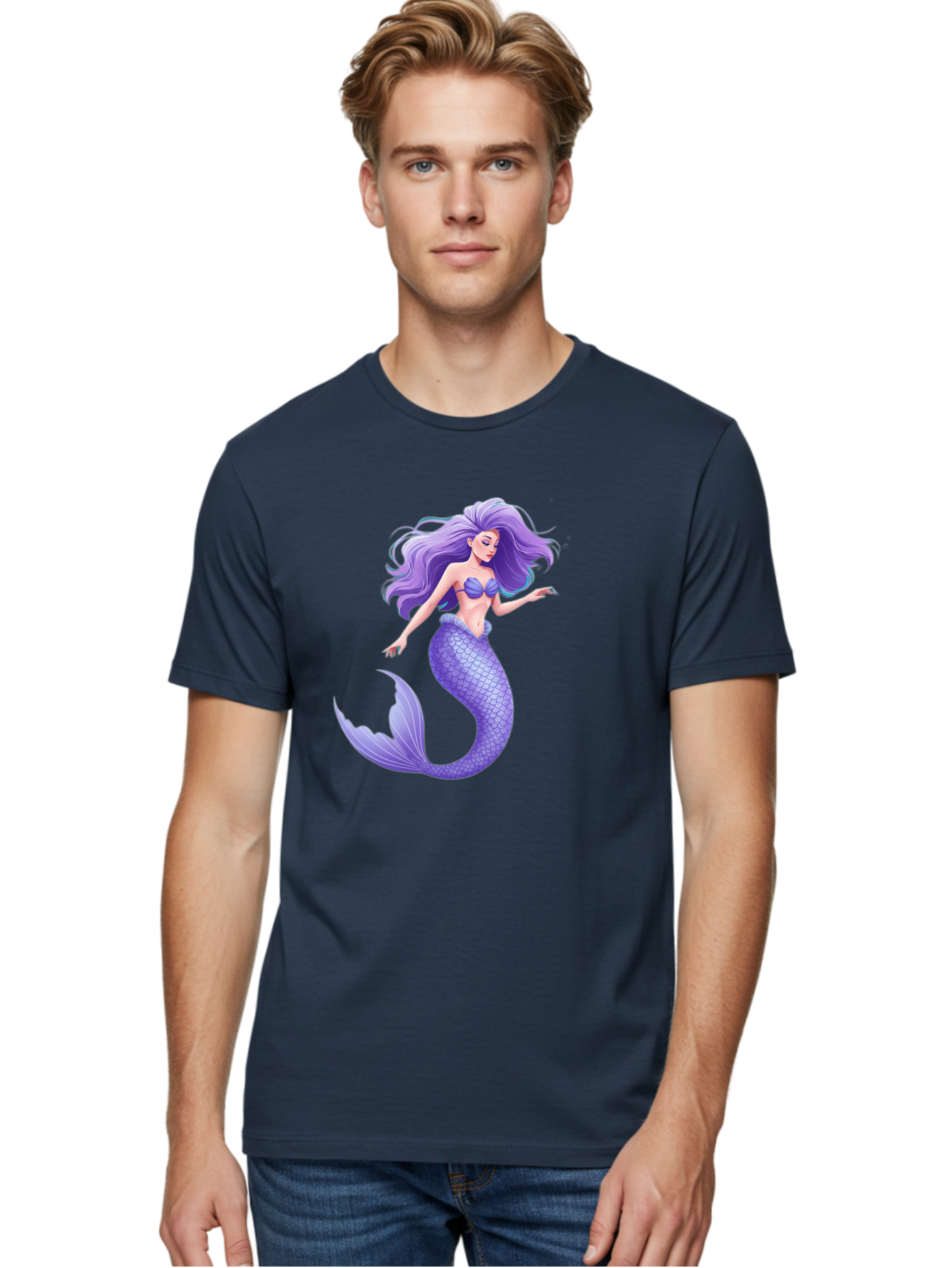 Purple-Mermaid-2 Men'S Graphic Tee, 100% Cotton, Comfortable Casual Summer Wear, Machine Washable, Vintage Camera, Old Camera, Antique Camera, Black Camera, Classic Photography, Photography Equipment, Nostalgic Device, Film Camera, Camera Art Baj204