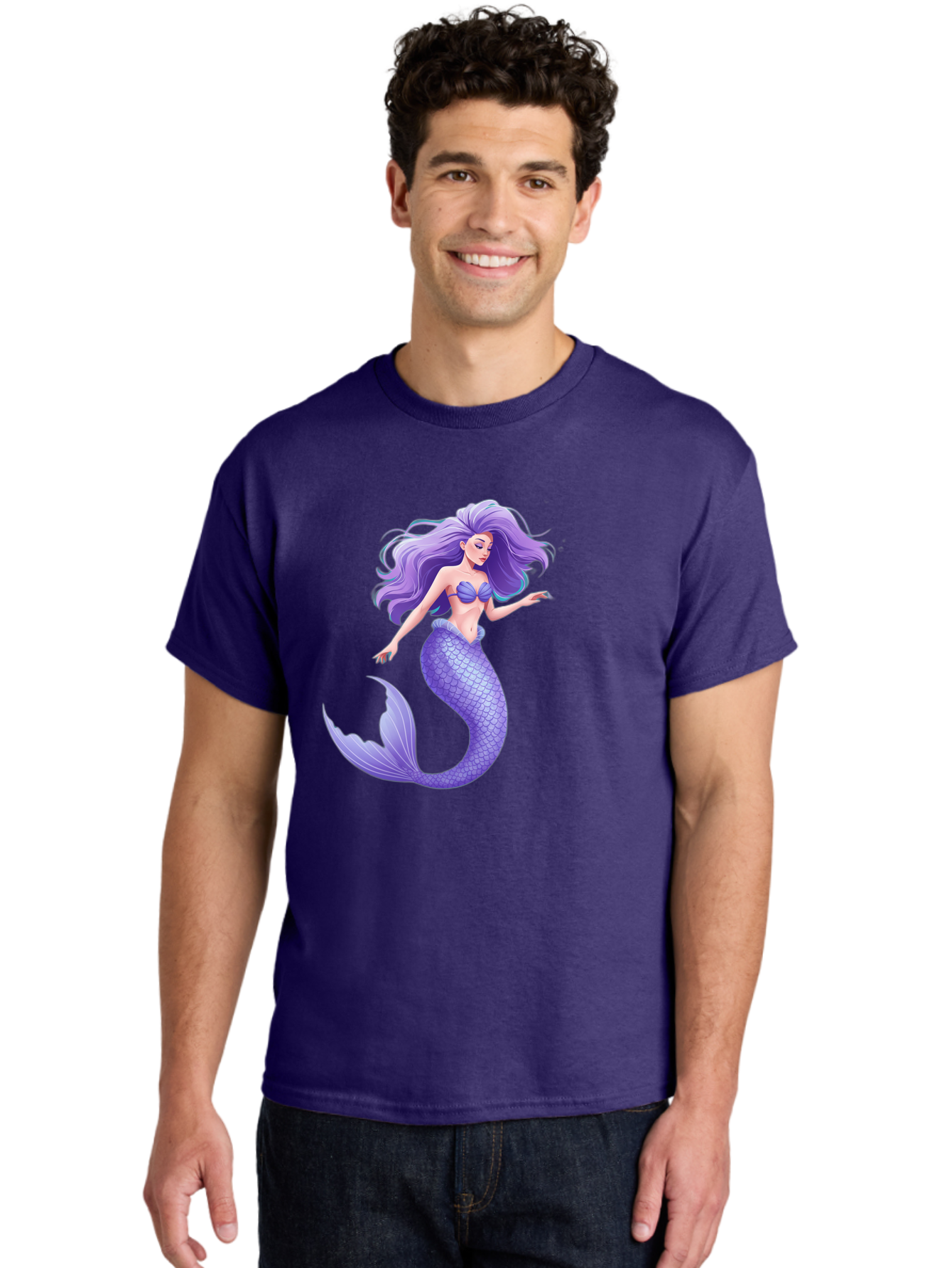 Purple-Mermaid-2 Men'S Graphic Tee, 100% Cotton, Comfortable Casual Summer Wear, Machine Washable, Vintage Camera, Old Camera, Antique Camera, Black Camera, Classic Photography, Photography Equipment, Nostalgic Device, Film Camera, Camera Art Baj204