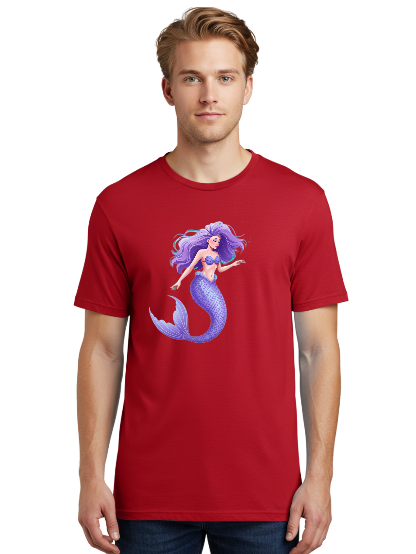 Purple-Mermaid-2 Men'S Graphic Tee, 100% Cotton, Comfortable Casual Summer Wear, Machine Washable, Vintage Camera, Old Camera, Antique Camera, Black Camera, Classic Photography, Photography Equipment, Nostalgic Device, Film Camera, Camera Art Baj204