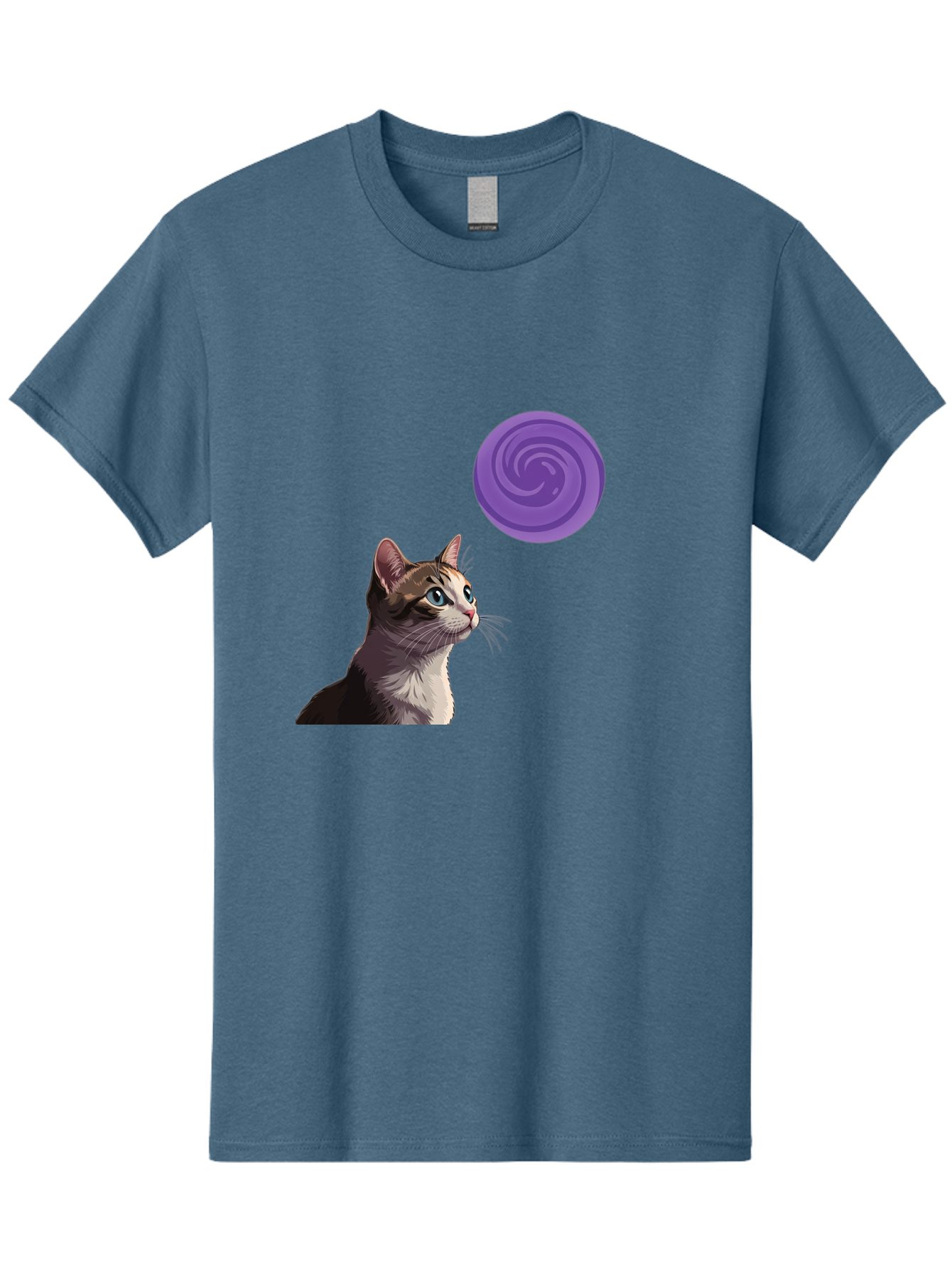 Purple-Swirl-Cat Men'S Graphic Tee, 100% Cotton, Comfortable Casual Summer Wear, Machine Washable, Vintage Camera, Old Camera, Antique Camera, Black Camera, Classic Photography, Photography Equipment, Nostalgic Device, Film Camera, Camera Art Baj207