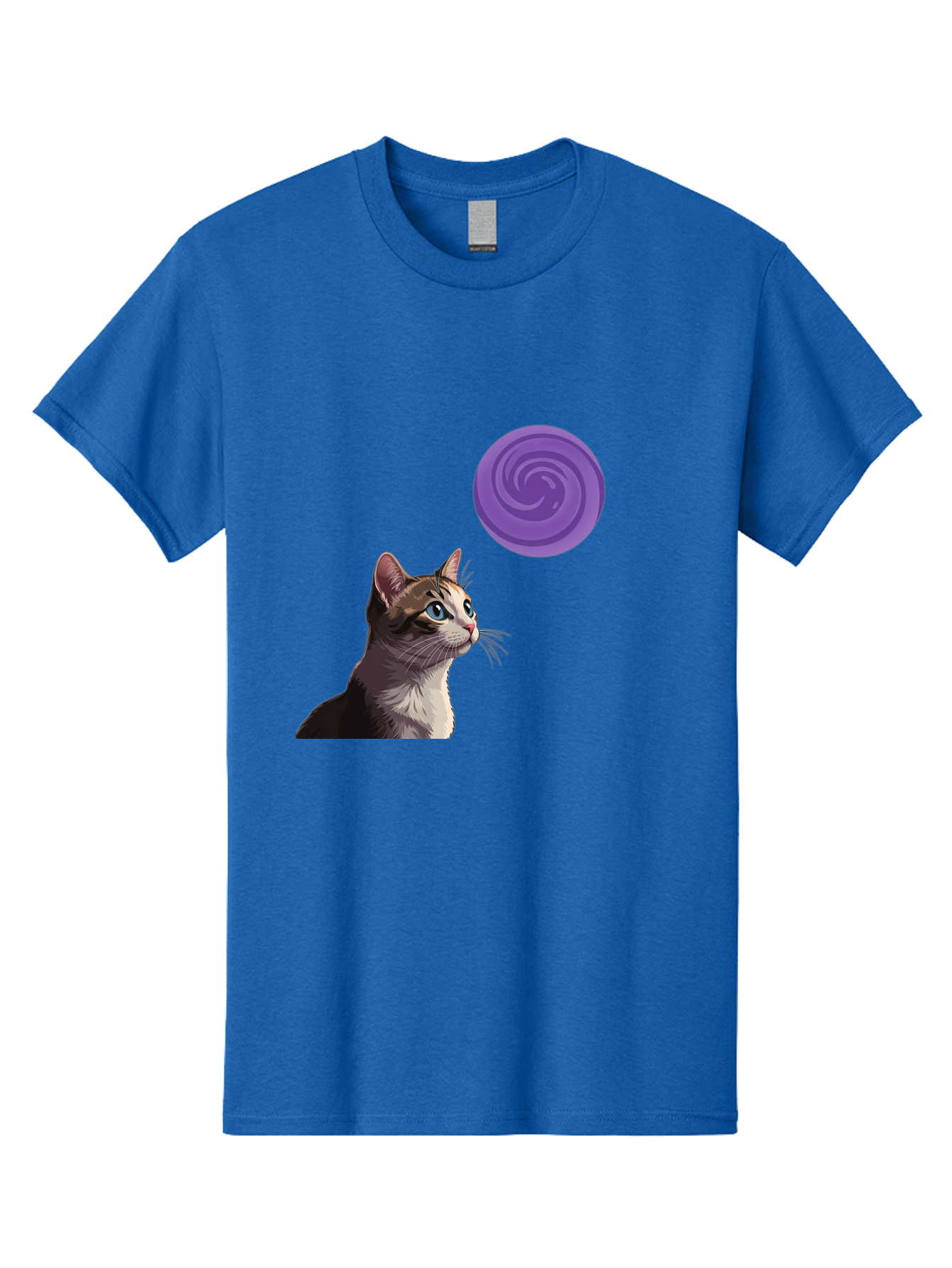 Purple-Swirl-Cat Men'S Graphic Tee, 100% Cotton, Comfortable Casual Summer Wear, Machine Washable, Vintage Camera, Old Camera, Antique Camera, Black Camera, Classic Photography, Photography Equipment, Nostalgic Device, Film Camera, Camera Art Baj207