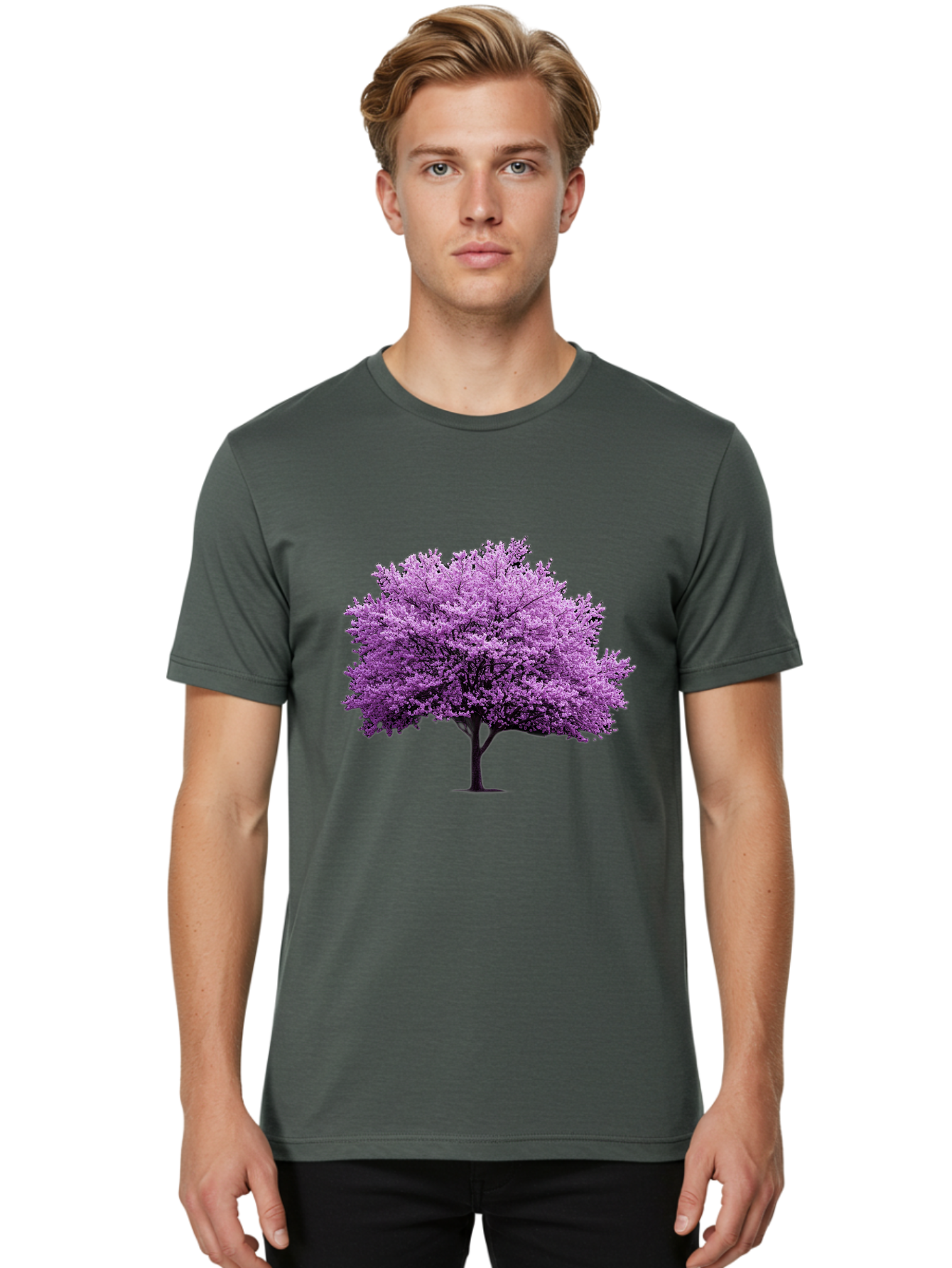 Purple-Tree-1 Men'S Graphic Tee, 100% Cotton, Comfortable Casual Summer Wear, Machine Washable, Vintage Camera, Old Camera, Antique Camera, Black Camera, Classic Photography, Photography Equipment, Nostalgic Device, Film Camera, Camera Art Baj208