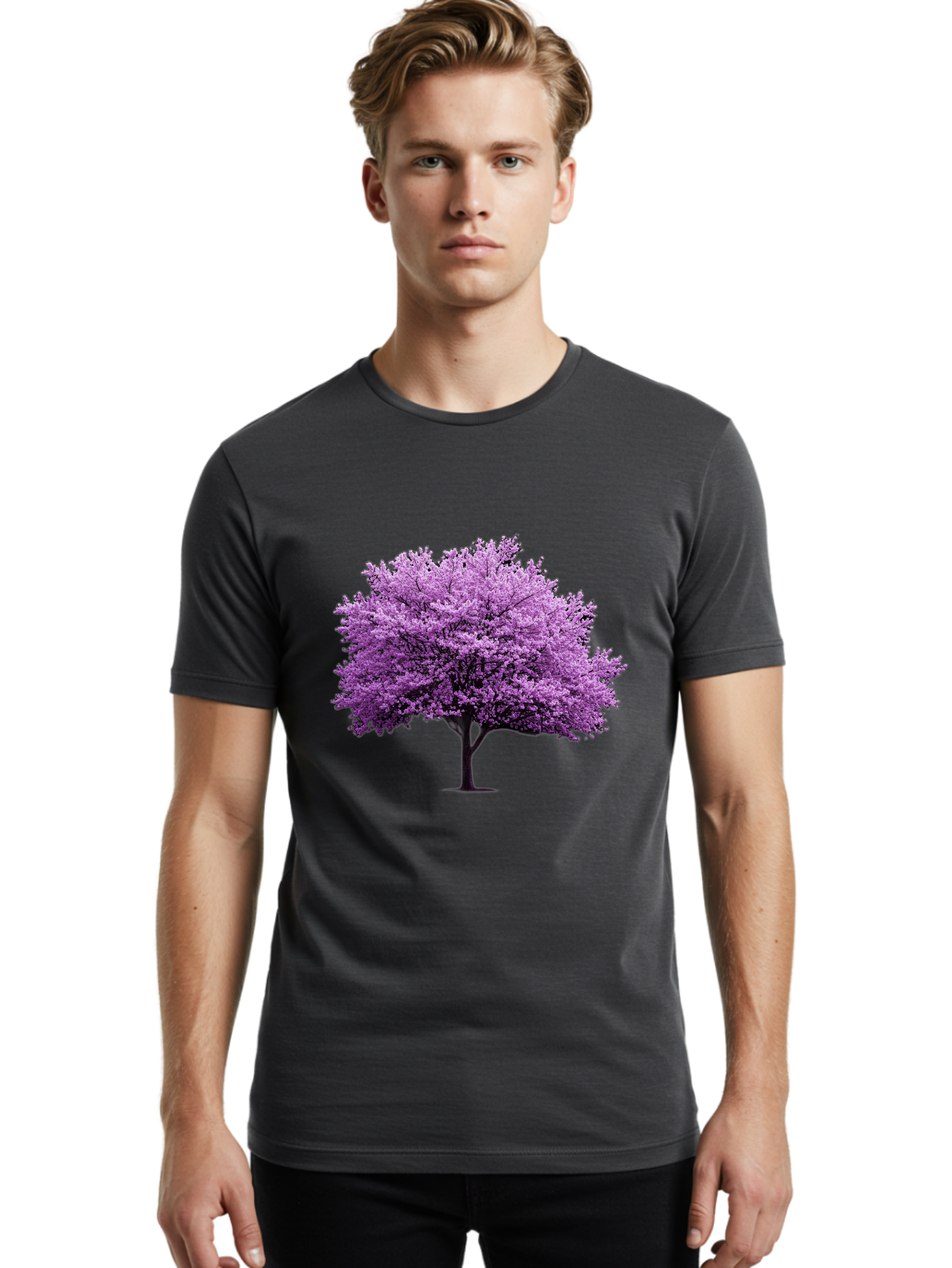 Purple-Tree-1 Men'S Graphic Tee, 100% Cotton, Comfortable Casual Summer Wear, Machine Washable, Vintage Camera, Old Camera, Antique Camera, Black Camera, Classic Photography, Photography Equipment, Nostalgic Device, Film Camera, Camera Art Baj208