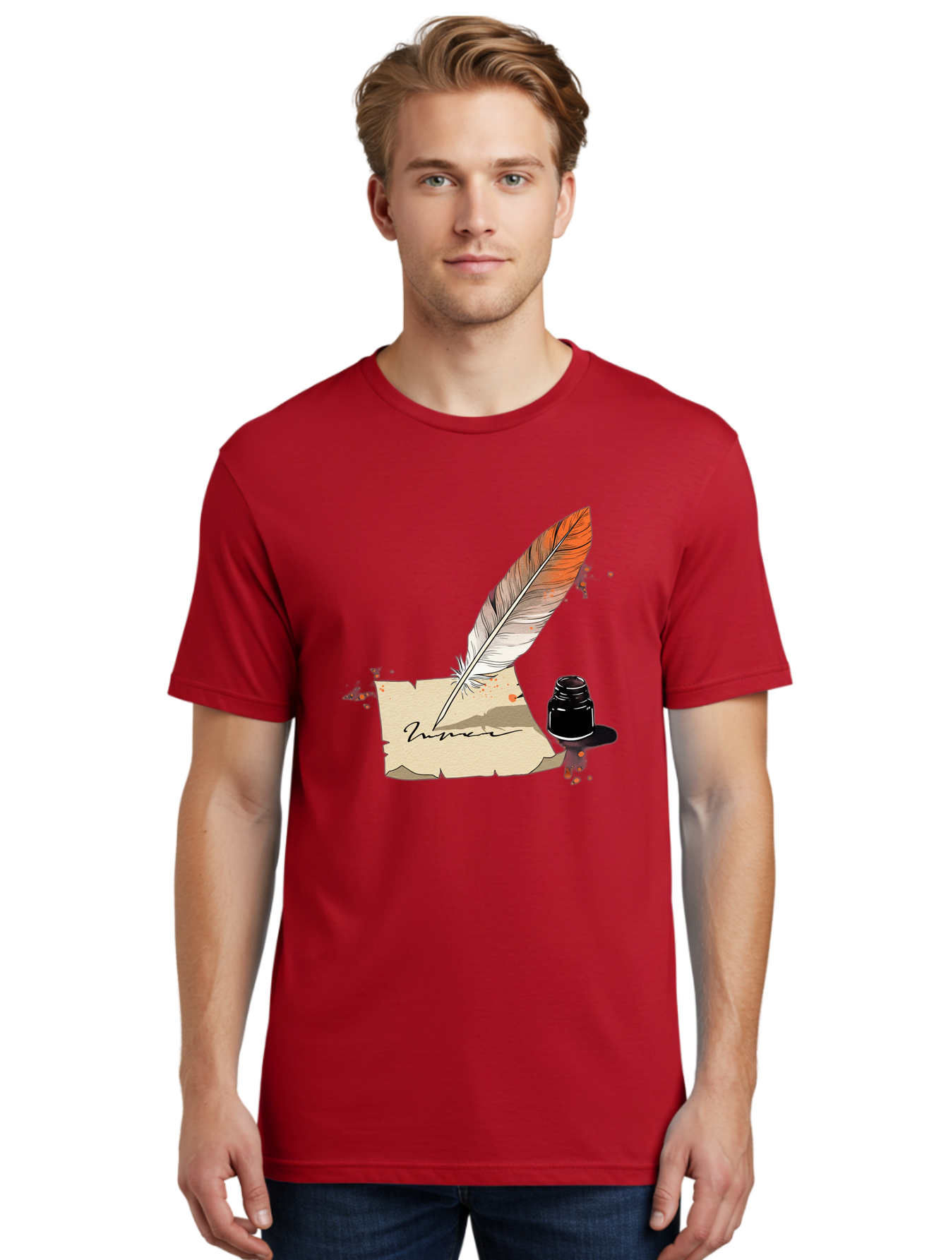 Quill-And-Ink Men'S Graphic Tee, 100% Cotton, Comfortable Casual Summer Wear, Machine Washable, Vintage Camera, Old Camera, Antique Camera, Black Camera, Classic Photography, Photography Equipment, Nostalgic Device, Film Camera, Camera Art Baj210