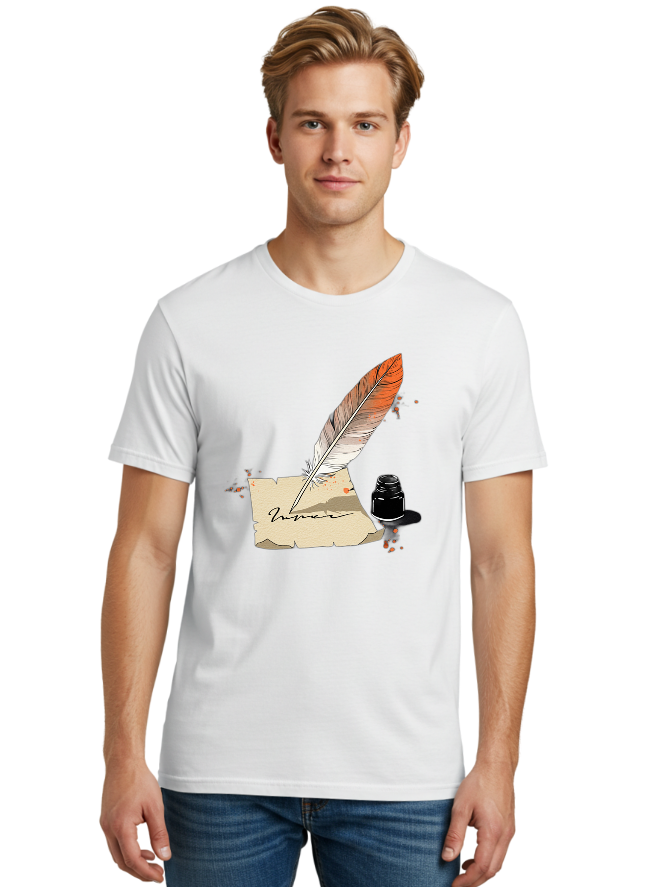 Quill-And-Ink Men'S Graphic Tee, 100% Cotton, Comfortable Casual Summer Wear, Machine Washable, Vintage Camera, Old Camera, Antique Camera, Black Camera, Classic Photography, Photography Equipment, Nostalgic Device, Film Camera, Camera Art Baj210