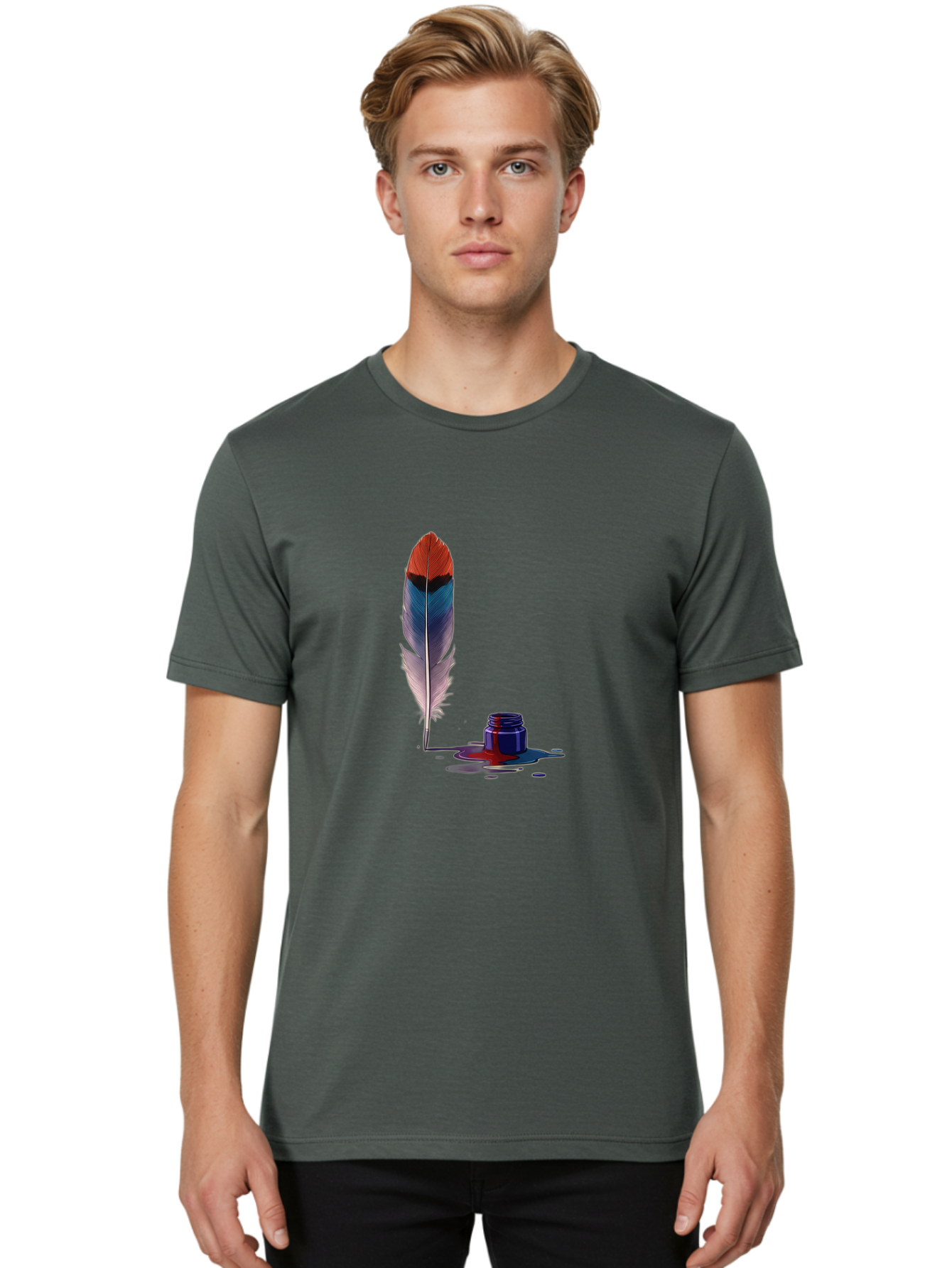 Quill-And-Inkwell Men'S Graphic Tee, 100% Cotton, Comfortable Casual Summer Wear, Machine Washable, Vintage Camera, Old Camera, Antique Camera, Black Camera, Classic Photography, Photography Equipment, Nostalgic Device, Film Camera, Camera Art Baj211