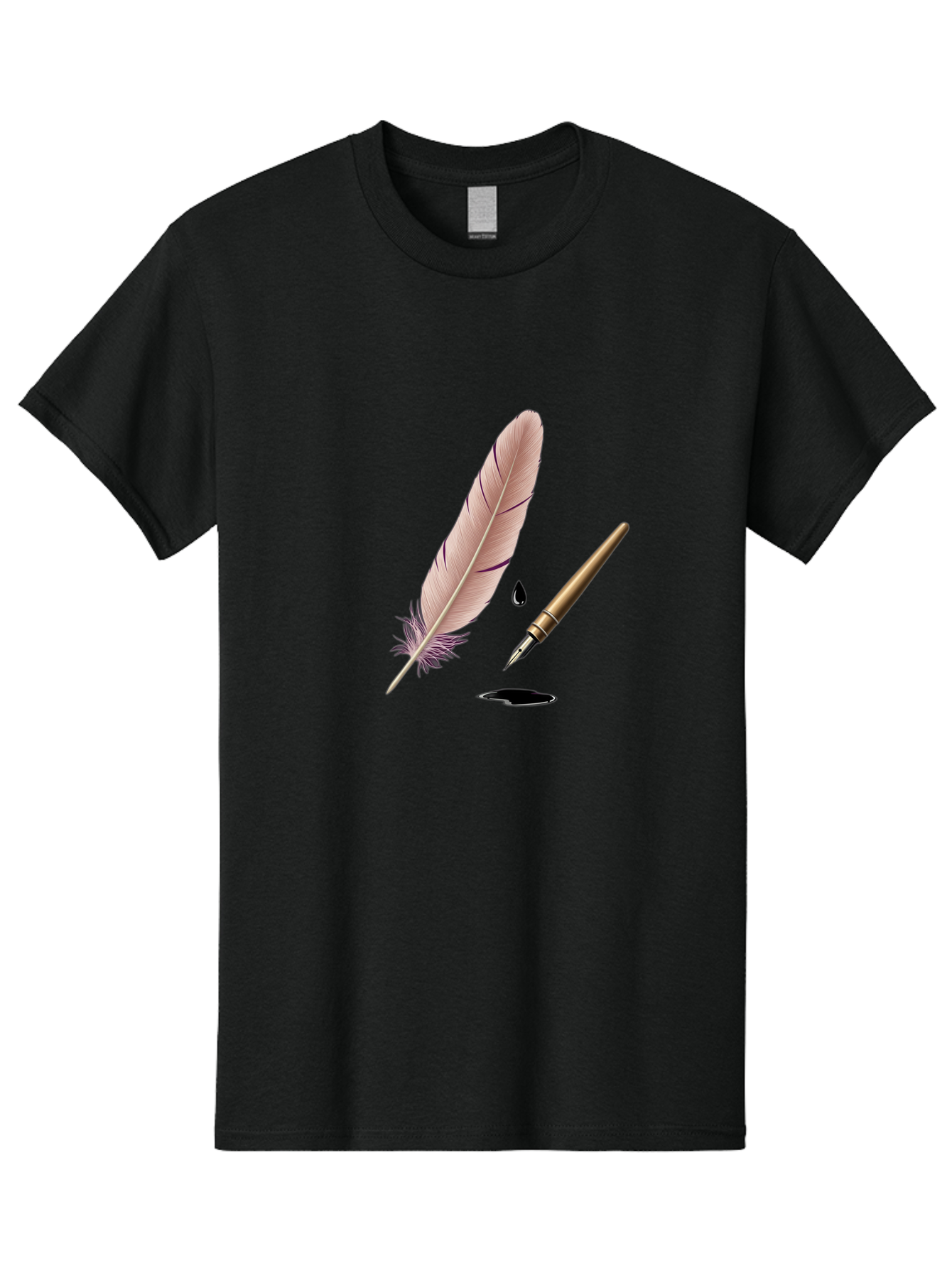Quill-Pen-1 Men'S Graphic Tee, 100% Cotton, Comfortable Casual Summer Wear, Machine Washable, Vintage Camera, Old Camera, Antique Camera, Black Camera, Classic Photography, Photography Equipment, Nostalgic Device, Film Camera, Camera Art Baj212