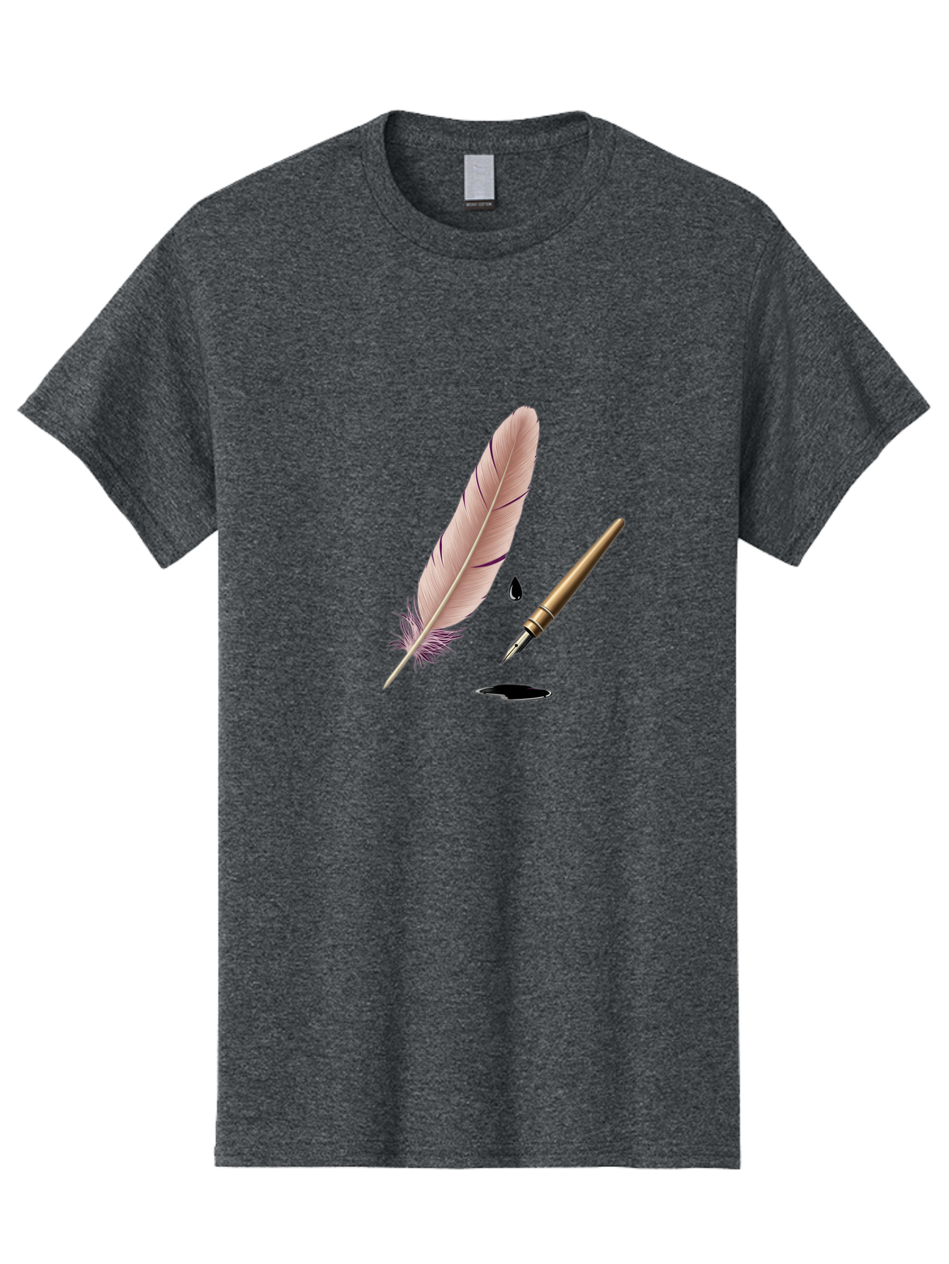 Quill-Pen-1 Men'S Graphic Tee, 100% Cotton, Comfortable Casual Summer Wear, Machine Washable, Vintage Camera, Old Camera, Antique Camera, Black Camera, Classic Photography, Photography Equipment, Nostalgic Device, Film Camera, Camera Art Baj212
