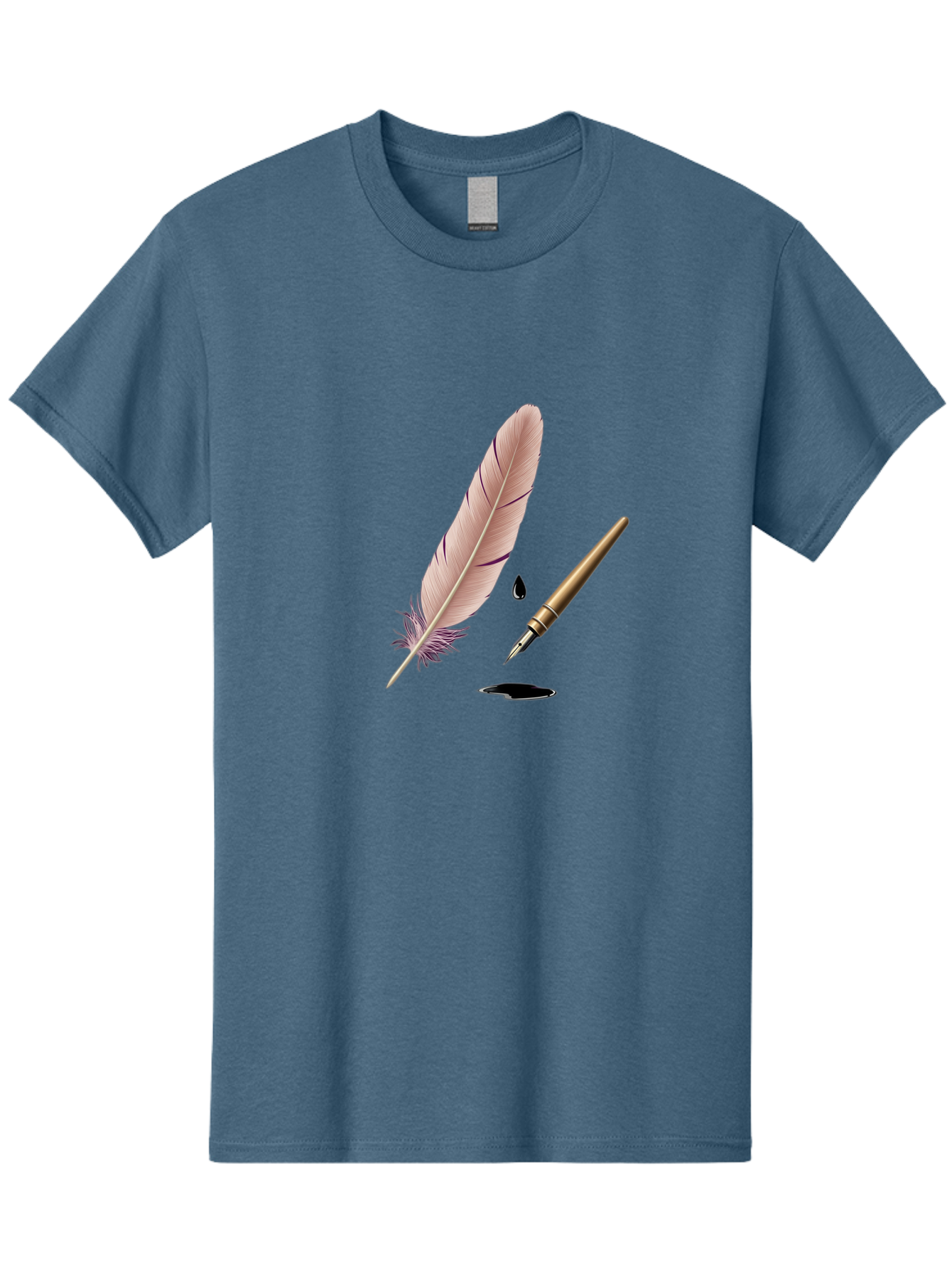 Quill-Pen-1 Men'S Graphic Tee, 100% Cotton, Comfortable Casual Summer Wear, Machine Washable, Vintage Camera, Old Camera, Antique Camera, Black Camera, Classic Photography, Photography Equipment, Nostalgic Device, Film Camera, Camera Art Baj212