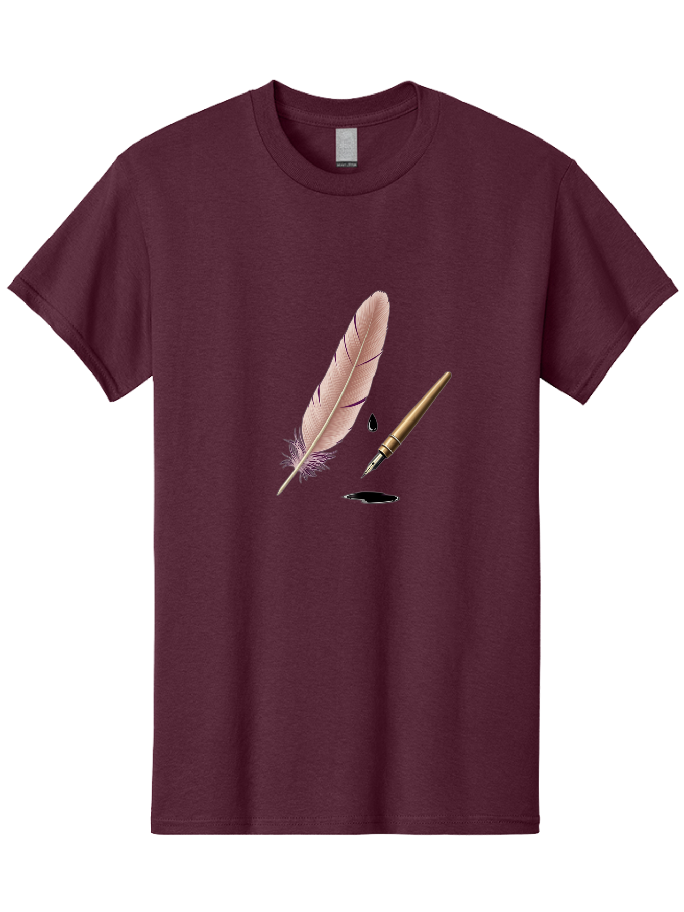 Quill-Pen-1 Men'S Graphic Tee, 100% Cotton, Comfortable Casual Summer Wear, Machine Washable, Vintage Camera, Old Camera, Antique Camera, Black Camera, Classic Photography, Photography Equipment, Nostalgic Device, Film Camera, Camera Art Baj212