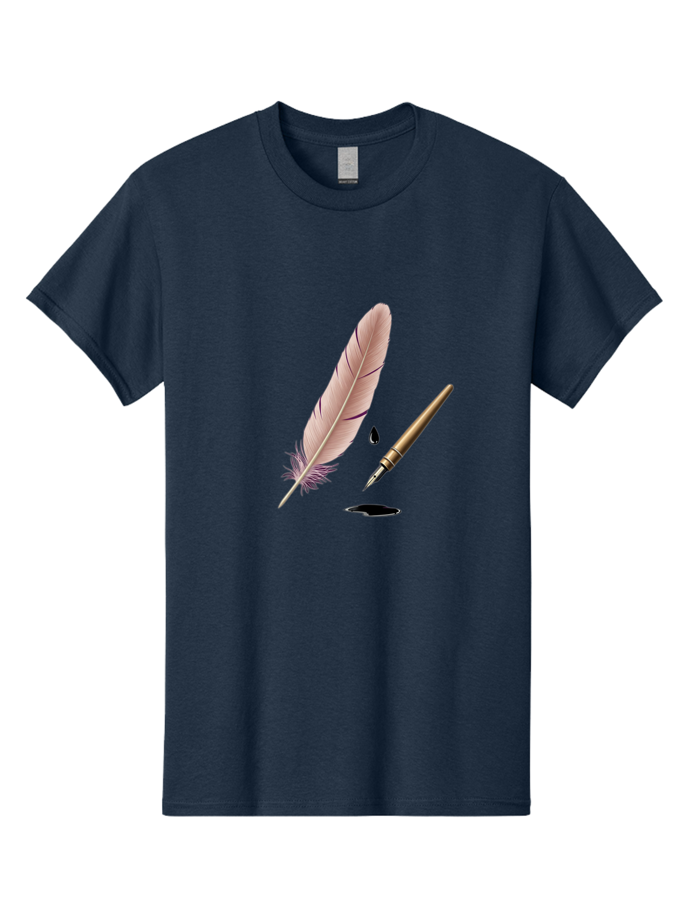 Quill-Pen-1 Men'S Graphic Tee, 100% Cotton, Comfortable Casual Summer Wear, Machine Washable, Vintage Camera, Old Camera, Antique Camera, Black Camera, Classic Photography, Photography Equipment, Nostalgic Device, Film Camera, Camera Art Baj212