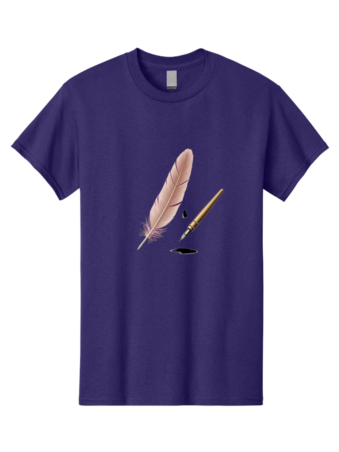 Quill-Pen-1 Men'S Graphic Tee, 100% Cotton, Comfortable Casual Summer Wear, Machine Washable, Vintage Camera, Old Camera, Antique Camera, Black Camera, Classic Photography, Photography Equipment, Nostalgic Device, Film Camera, Camera Art Baj212