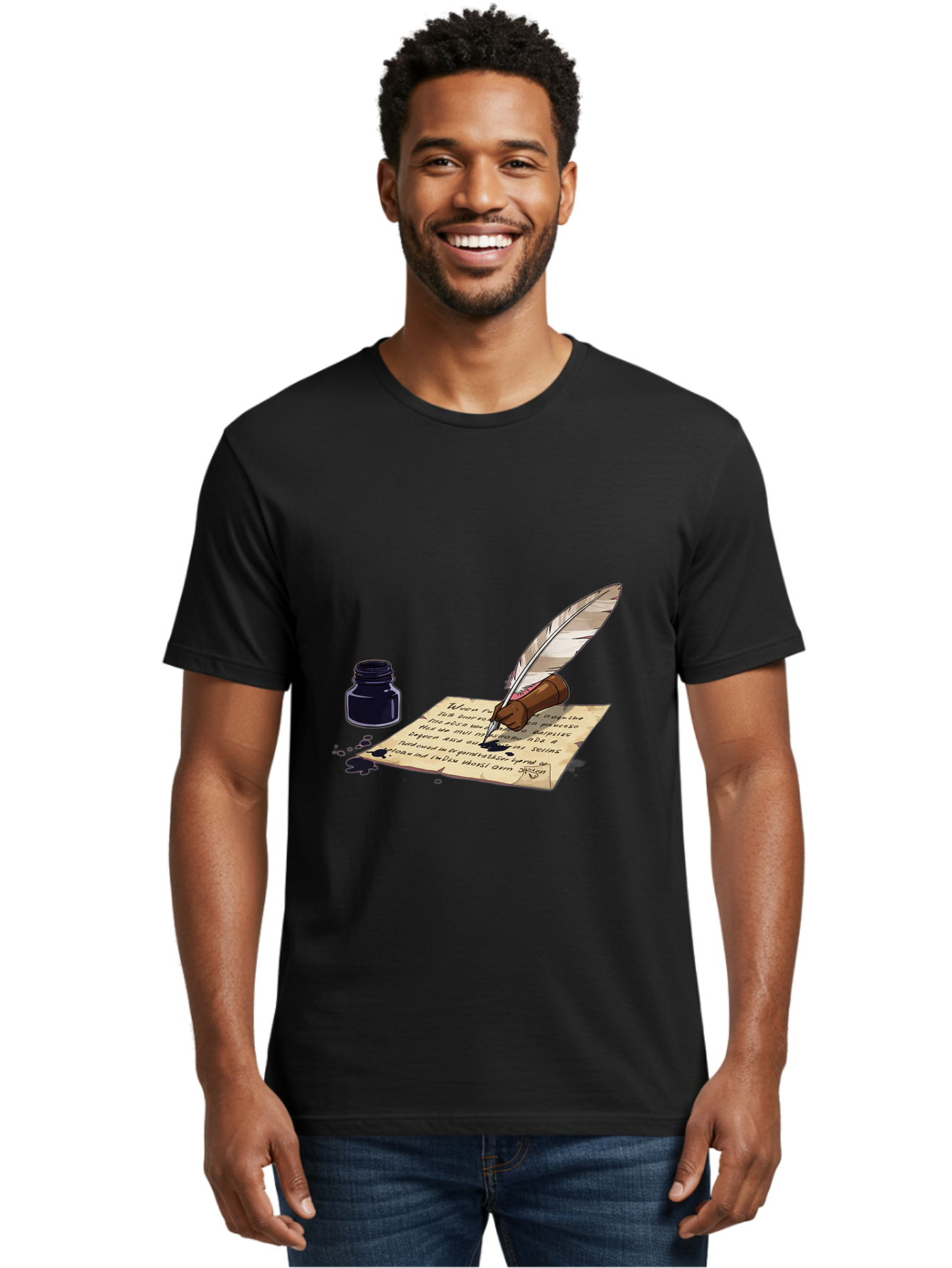 Quill-Pen-And-Ink Men'S Graphic Tee, 100% Cotton, Comfortable Casual Summer Wear, Machine Washable, Vintage Camera, Old Camera, Antique Camera, Black Camera, Classic Photography, Photography Equipment, Nostalgic Device, Film Camera, Camera Art Baj213