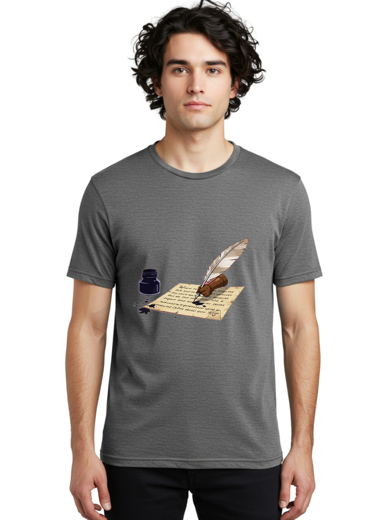 Quill-Pen-And-Ink Men'S Graphic Tee, 100% Cotton, Comfortable Casual Summer Wear, Machine Washable, Vintage Camera, Old Camera, Antique Camera, Black Camera, Classic Photography, Photography Equipment, Nostalgic Device, Film Camera, Camera Art Baj213