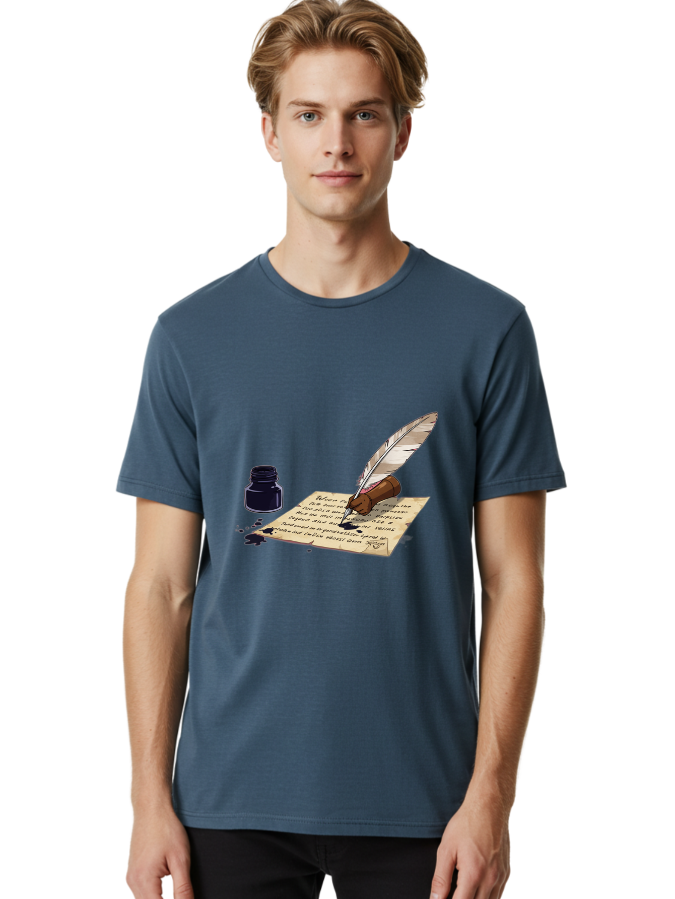 Quill-Pen-And-Ink Men'S Graphic Tee, 100% Cotton, Comfortable Casual Summer Wear, Machine Washable, Vintage Camera, Old Camera, Antique Camera, Black Camera, Classic Photography, Photography Equipment, Nostalgic Device, Film Camera, Camera Art Baj213