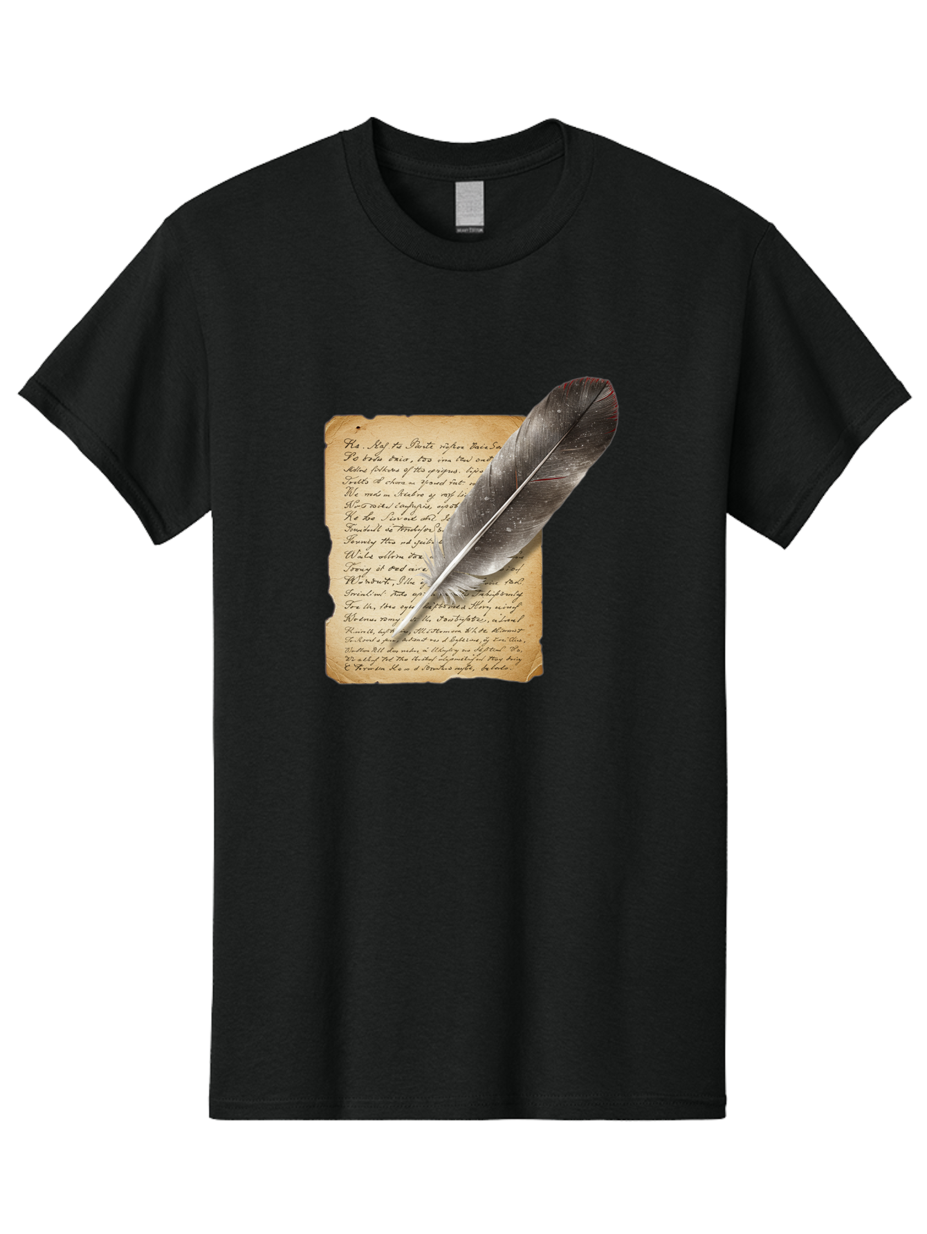 Quill-Pen-On-Parchment Men'S Graphic Tee, 100% Cotton, Comfortable Casual Summer Wear, Machine Washable, Vintage Camera, Old Camera, Antique Camera, Black Camera, Classic Photography, Photography Equipment, Nostalgic Device, Film Camera, Baj214