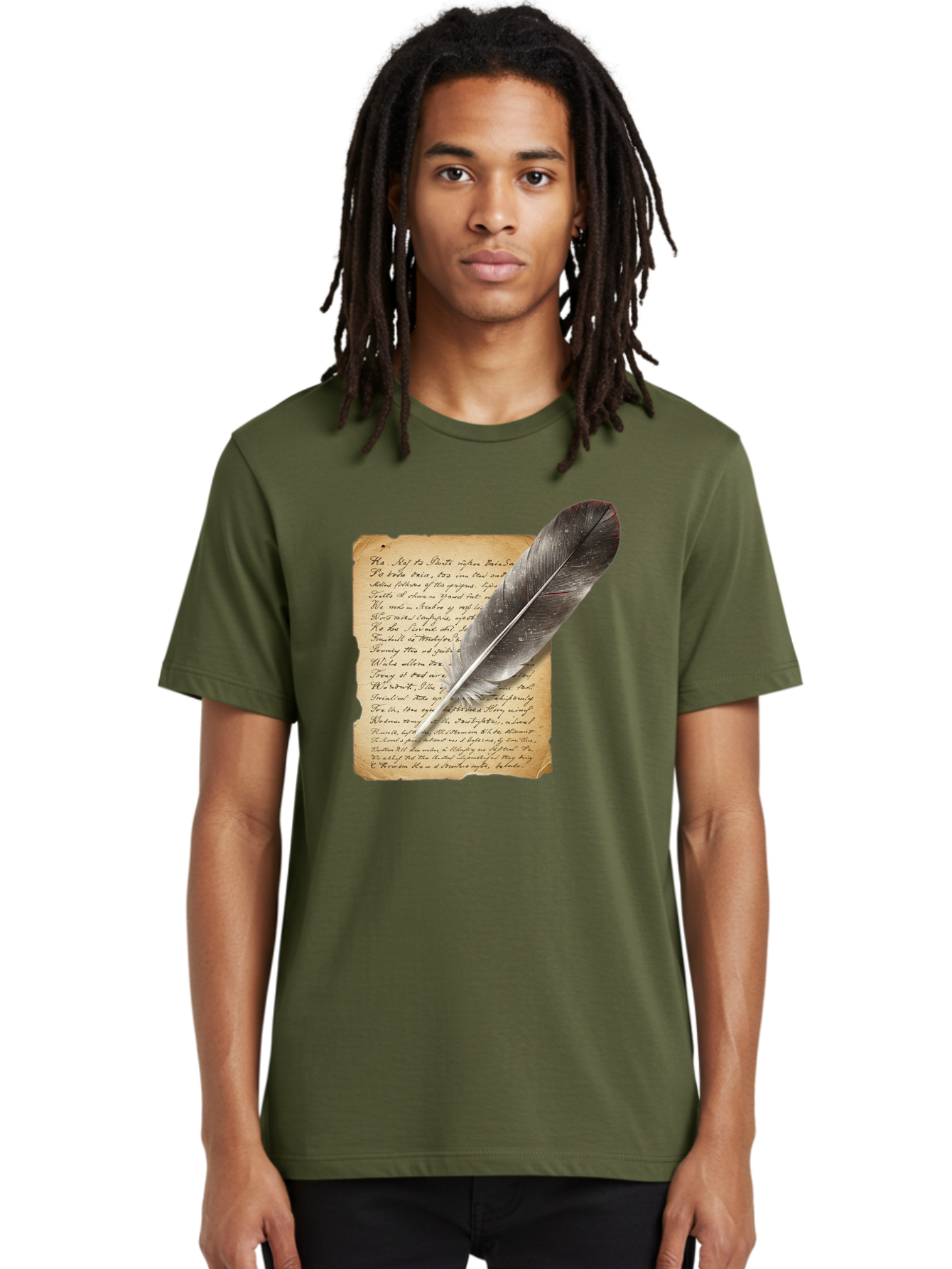 Quill-Pen-On-Parchment Men'S Graphic Tee, 100% Cotton, Comfortable Casual Summer Wear, Machine Washable, Vintage Camera, Old Camera, Antique Camera, Black Camera, Classic Photography, Photography Equipment, Nostalgic Device, Film Camera, Baj214