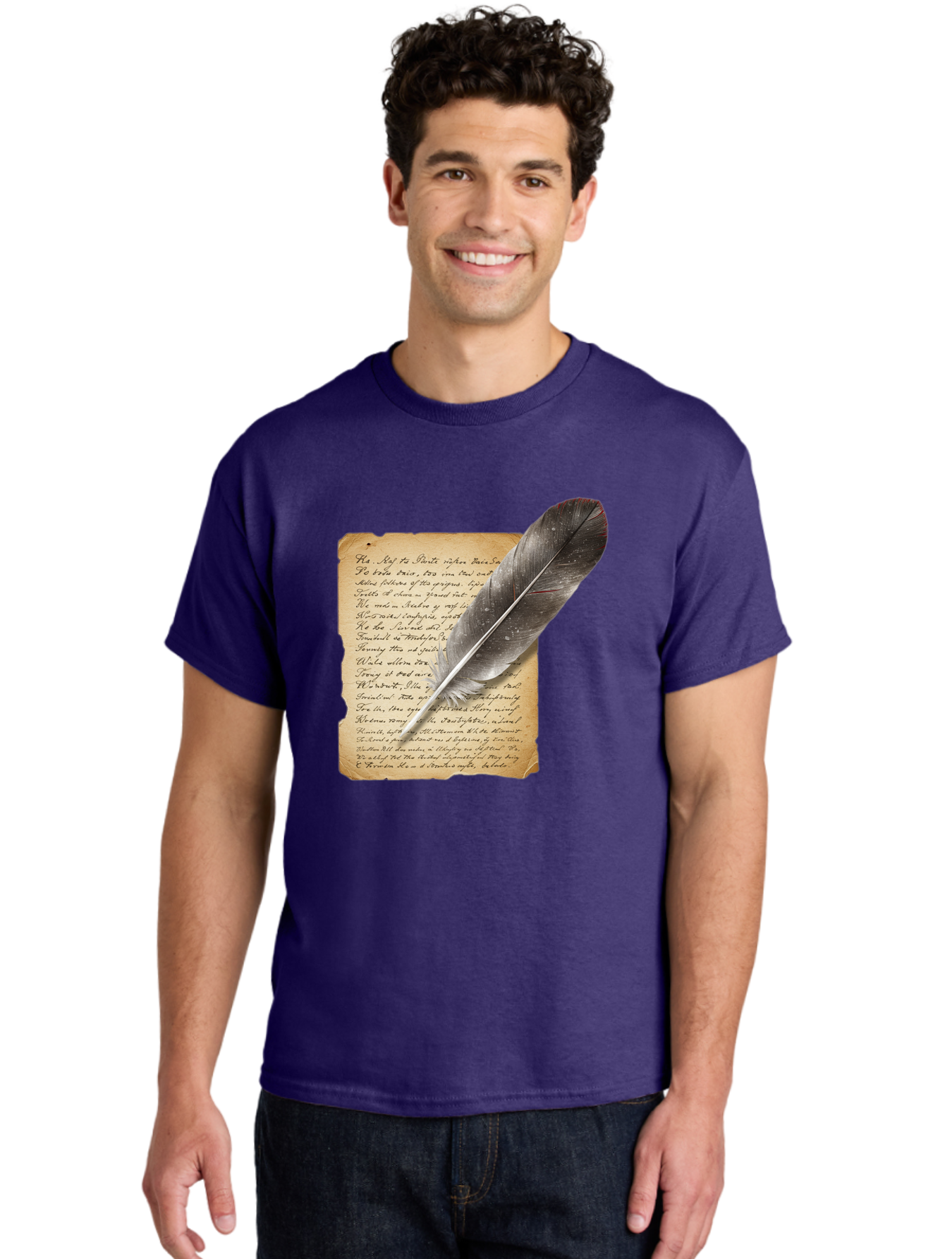 Quill-Pen-On-Parchment Men'S Graphic Tee, 100% Cotton, Comfortable Casual Summer Wear, Machine Washable, Vintage Camera, Old Camera, Antique Camera, Black Camera, Classic Photography, Photography Equipment, Nostalgic Device, Film Camera, Baj214