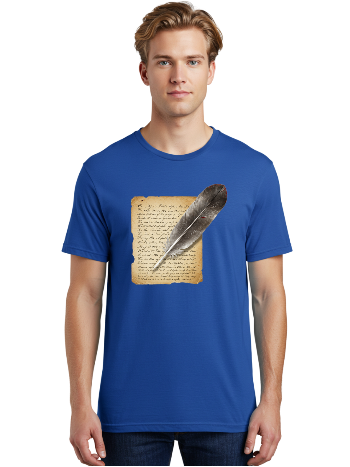 Quill-Pen-On-Parchment Men'S Graphic Tee, 100% Cotton, Comfortable Casual Summer Wear, Machine Washable, Vintage Camera, Old Camera, Antique Camera, Black Camera, Classic Photography, Photography Equipment, Nostalgic Device, Film Camera, Baj214