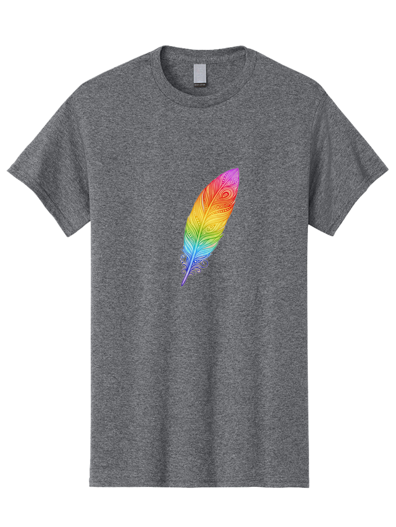 Rainbow-Feather-1 Men'S Graphic Tee, 100% Cotton, Comfortable Casual Summer Wear, Machine Washable, Vintage Camera, Old Camera, Antique Camera, Black Camera, Classic Photography, Photography Equipment, Nostalgic Device, Film Camera, Camera Art Baj217