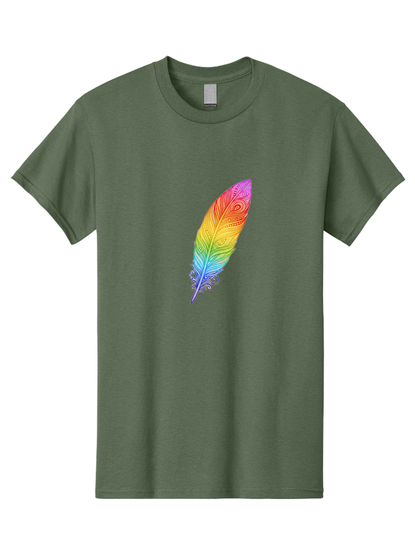 Rainbow-Feather-1 Men'S Graphic Tee, 100% Cotton, Comfortable Casual Summer Wear, Machine Washable, Vintage Camera, Old Camera, Antique Camera, Black Camera, Classic Photography, Photography Equipment, Nostalgic Device, Film Camera, Camera Art Baj217
