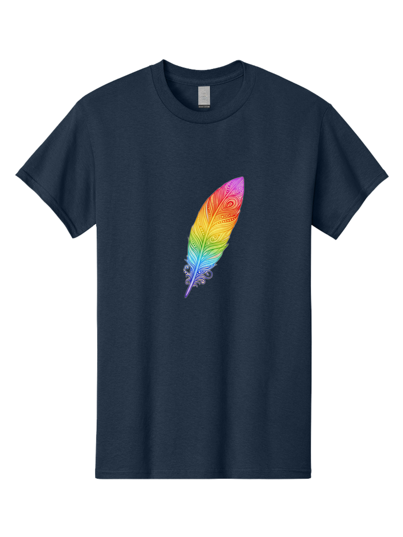 Rainbow-Feather-1 Men'S Graphic Tee, 100% Cotton, Comfortable Casual Summer Wear, Machine Washable, Vintage Camera, Old Camera, Antique Camera, Black Camera, Classic Photography, Photography Equipment, Nostalgic Device, Film Camera, Camera Art Baj217