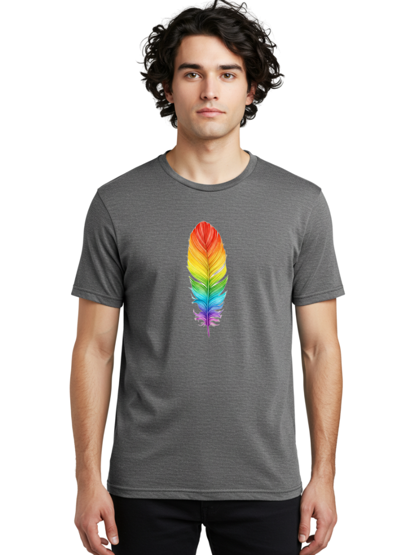 Rainbow-Feather-10 Men'S Graphic Tee, 100% Cotton, Comfortable Casual Summer Wear, Machine Washable, Vintage Camera, Old Camera, Antique Camera, Black Camera, Classic Photography, Photography Equipment, Nostalgic Device, Film Camera, Baj218
