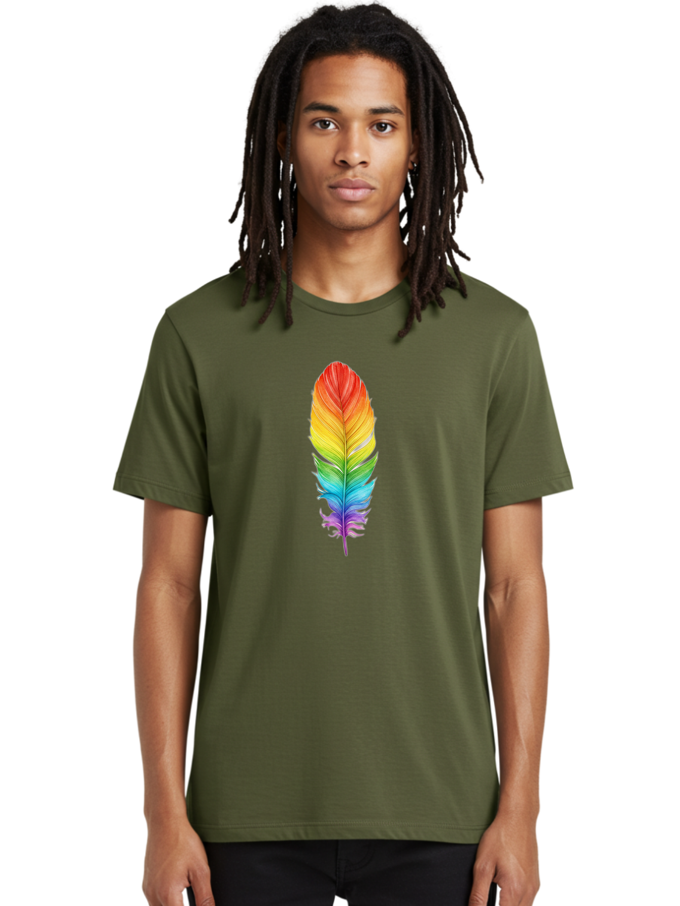 Rainbow-Feather-10 Men'S Graphic Tee, 100% Cotton, Comfortable Casual Summer Wear, Machine Washable, Vintage Camera, Old Camera, Antique Camera, Black Camera, Classic Photography, Photography Equipment, Nostalgic Device, Film Camera, Baj218