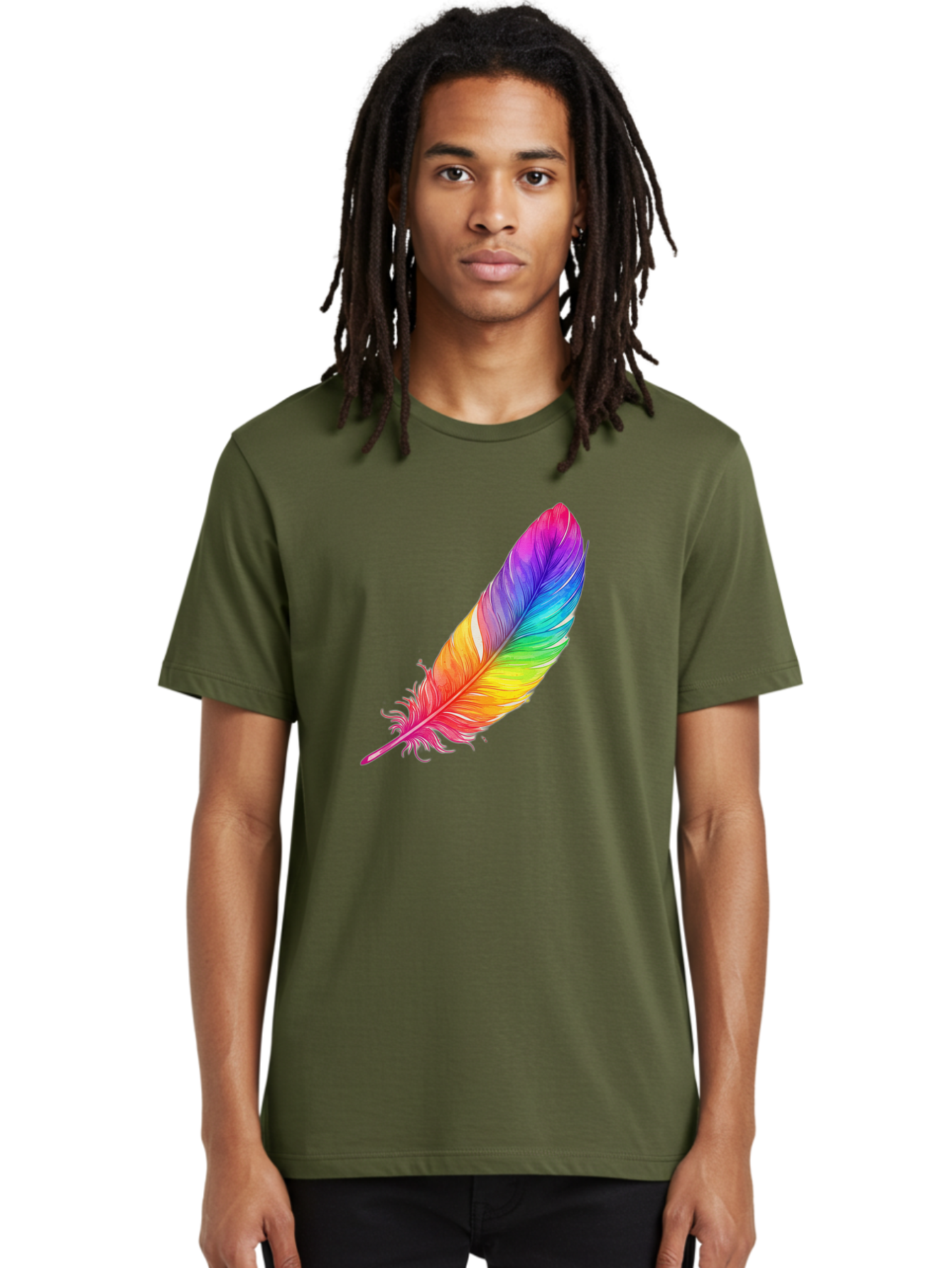 Rainbow-Feather-11 Men'S Graphic Tee, 100% Cotton, Comfortable Casual Summer Wear, Machine Washable, Vintage Camera, Old Camera, Antique Camera, Black Camera, Classic Photography, Photography Equipment, Nostalgic Device, Film Camera, Baj219
