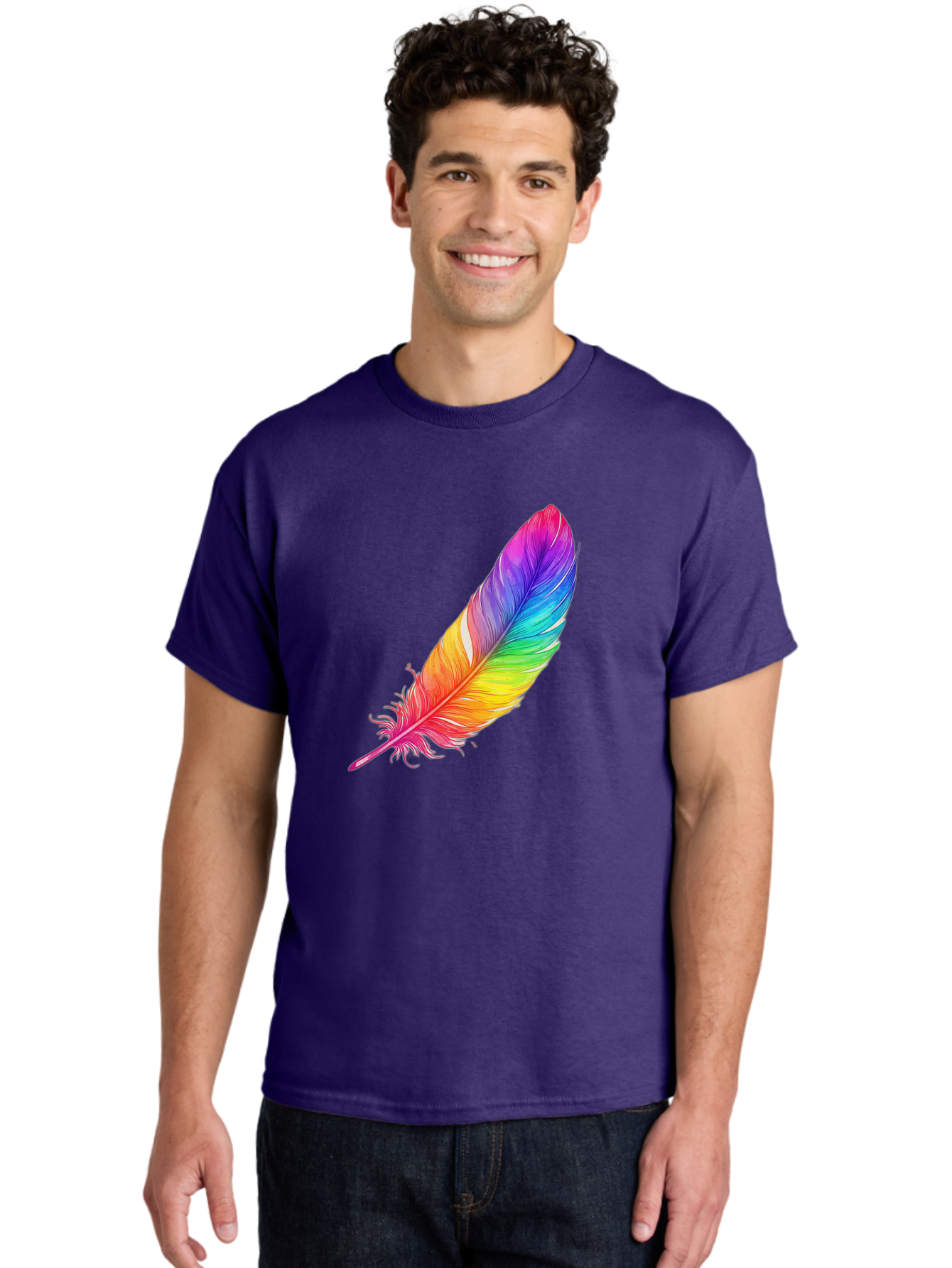 Rainbow-Feather-11 Men'S Graphic Tee, 100% Cotton, Comfortable Casual Summer Wear, Machine Washable, Vintage Camera, Old Camera, Antique Camera, Black Camera, Classic Photography, Photography Equipment, Nostalgic Device, Film Camera, Baj219