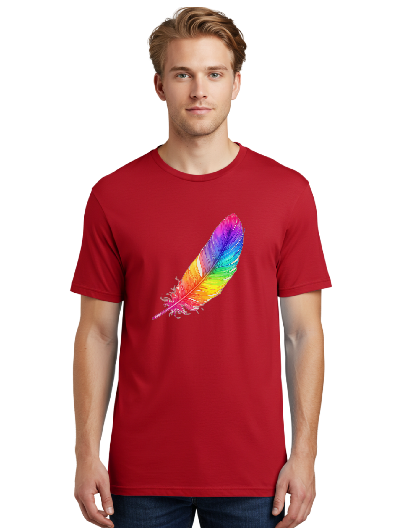Rainbow-Feather-11 Men'S Graphic Tee, 100% Cotton, Comfortable Casual Summer Wear, Machine Washable, Vintage Camera, Old Camera, Antique Camera, Black Camera, Classic Photography, Photography Equipment, Nostalgic Device, Film Camera, Baj219