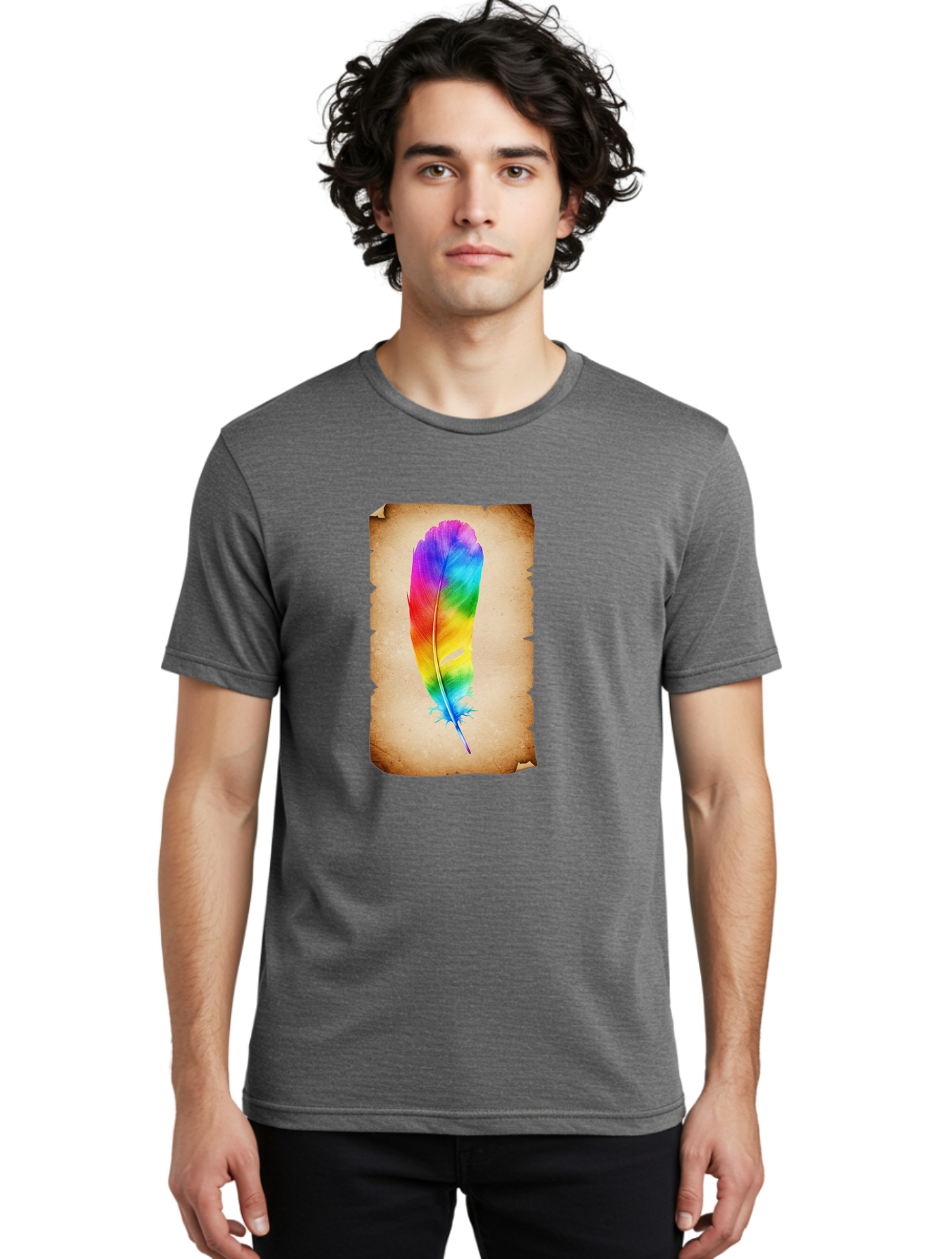 Rainbow-Feather-12 Men'S Graphic Tee, 100% Cotton, Comfortable Casual Summer Wear, Machine Washable, Vintage Camera, Old Camera, Antique Camera, Black Camera, Classic Photography, Photography Equipment, Nostalgic Device, Film Camera, Baj220