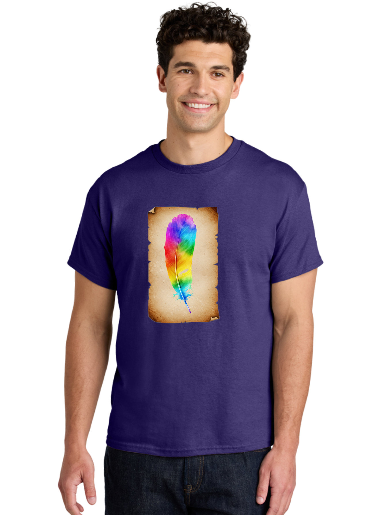 Rainbow-Feather-12 Men'S Graphic Tee, 100% Cotton, Comfortable Casual Summer Wear, Machine Washable, Vintage Camera, Old Camera, Antique Camera, Black Camera, Classic Photography, Photography Equipment, Nostalgic Device, Film Camera, Baj220