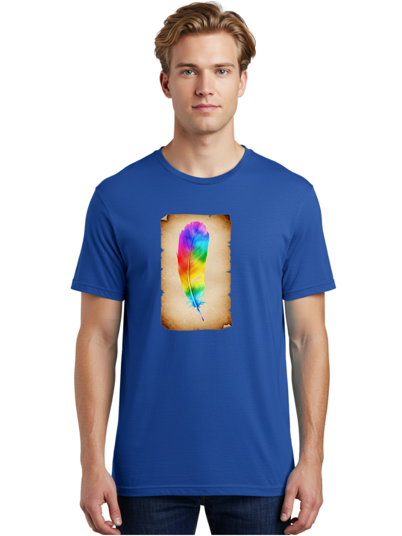 Rainbow-Feather-12 Men'S Graphic Tee, 100% Cotton, Comfortable Casual Summer Wear, Machine Washable, Vintage Camera, Old Camera, Antique Camera, Black Camera, Classic Photography, Photography Equipment, Nostalgic Device, Film Camera, Baj220