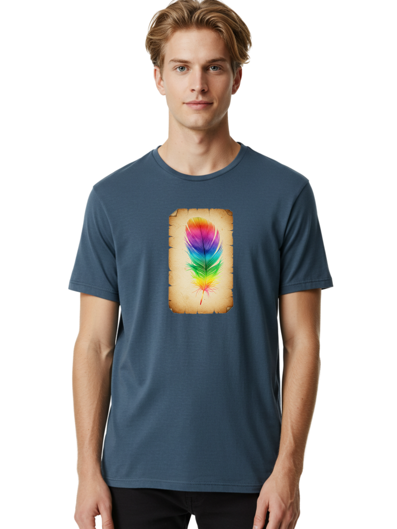 Rainbow-Feather-13 Men'S Graphic Tee, 100% Cotton, Comfortable Casual Summer Wear, Machine Washable, Vintage Camera, Old Camera, Antique Camera, Black Camera, Classic Photography, Photography Equipment, Nostalgic Device, Film Camera, Baj221
